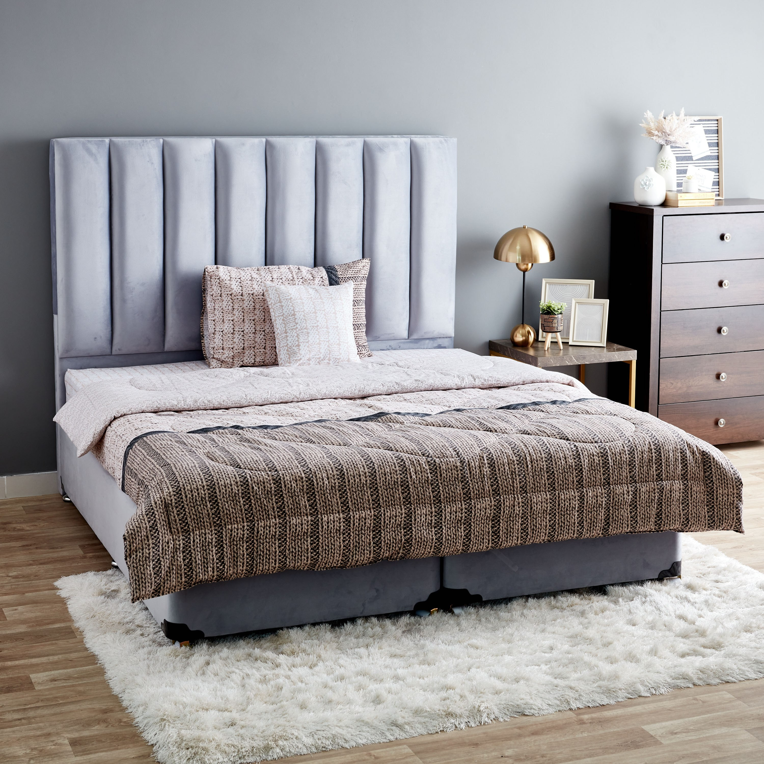 Adeline 4-Piece Cotton Flannel Twin BIAB Comforter Set - 150x220 cm-hbxhomeware-hbxdecorandfurnishings-image-1