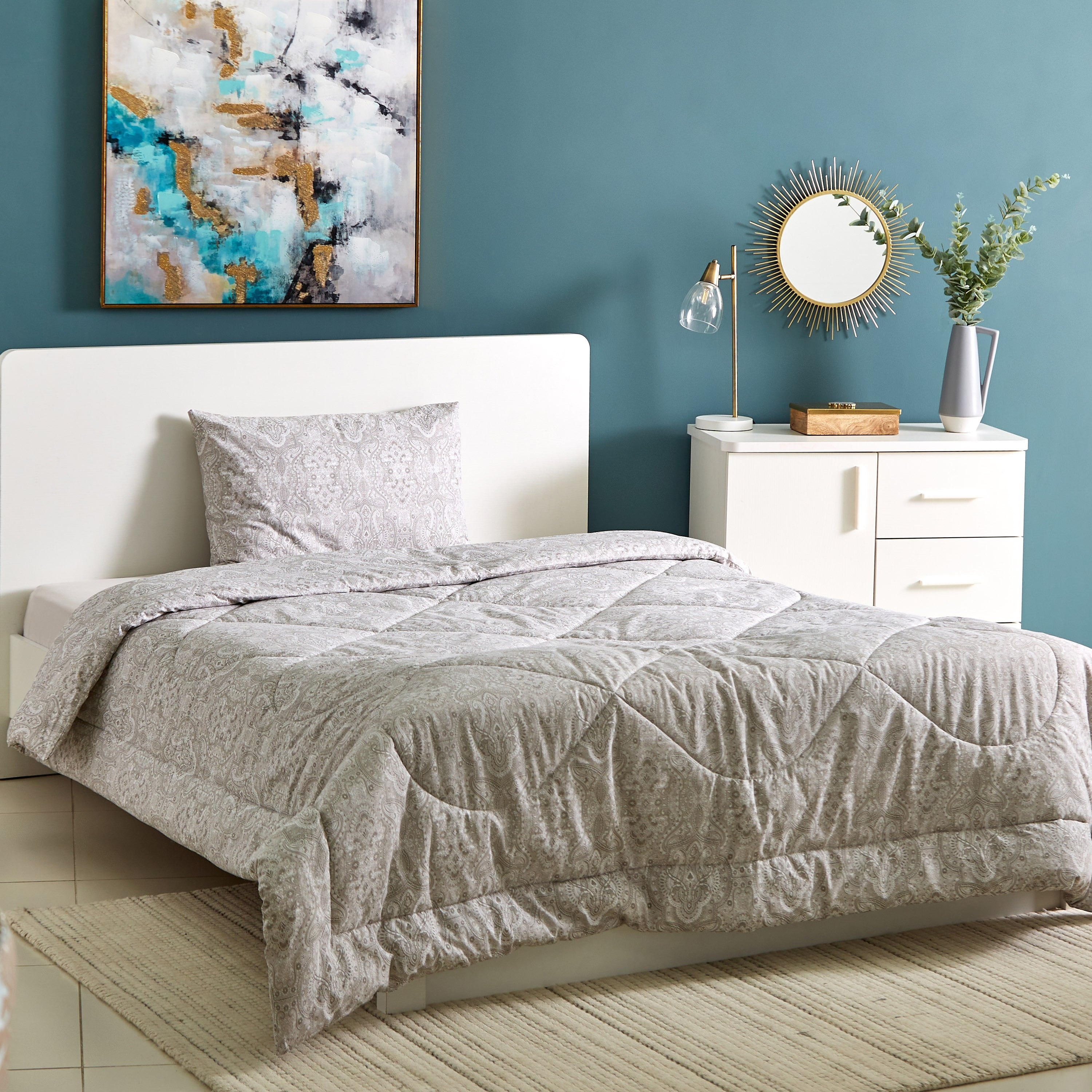 طقم لحاف مزدوج قطن قطعتين من هانا - 150x220 سم-hbxhomeware-hbxdecorandfurnishings-image-1