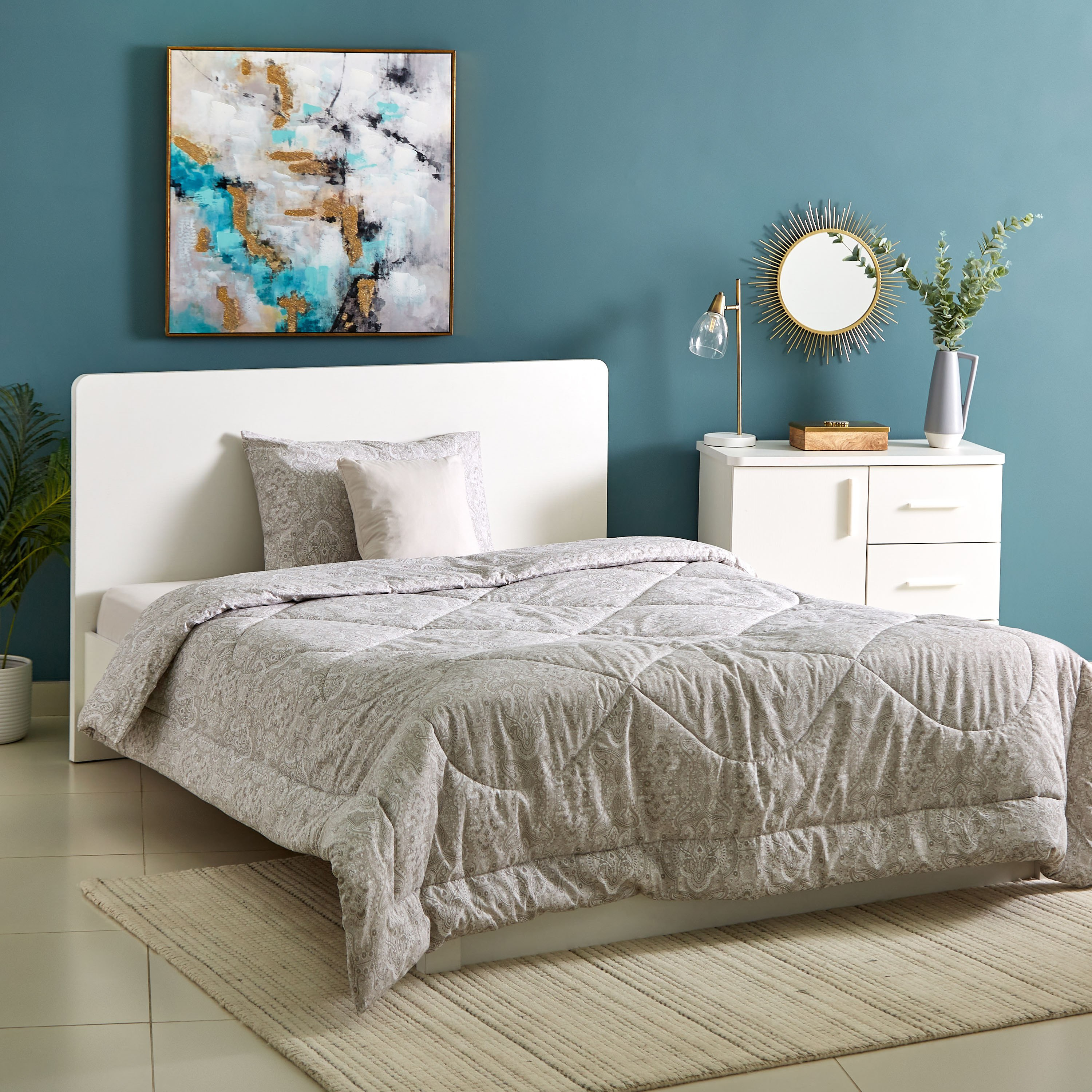 Hannah 4-Piece Cotton Twin BIAB Comforter Set - 150x220 cm-hbxhomeware-bedding-bedinabag-image-1