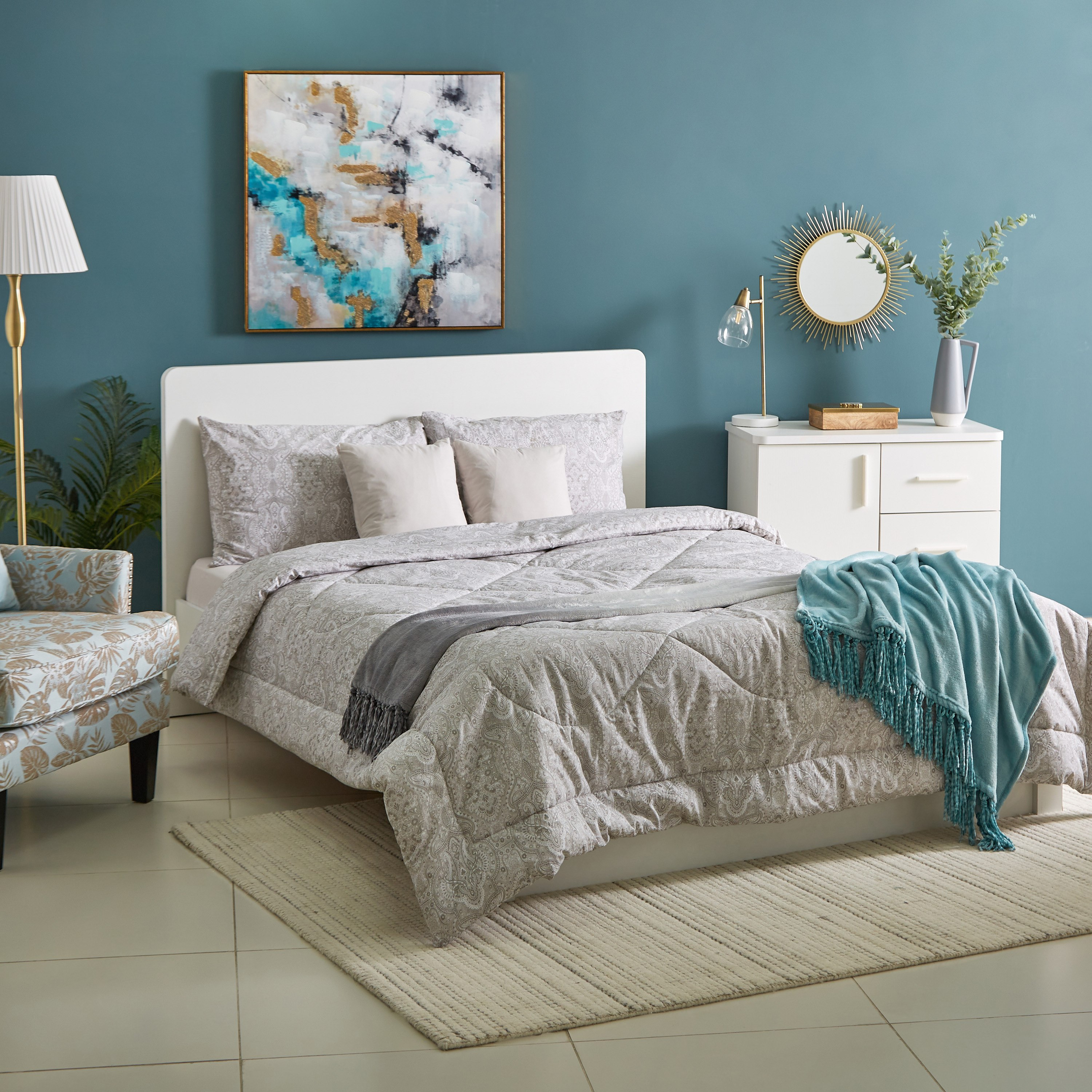 Hannah 4-Piece Cotton Twin BIAB Comforter Set - 150x220 cm-hbxhomeware-bedding-bedinabag-image-6