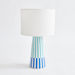 Valerie Ceramic Striped Table Lamp - 25x25x45 cm-Table Lamps-thumbnail-5
