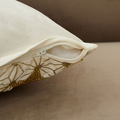 Petra Ilse Velvet Beaded Cushion Cover - 45x45 cms