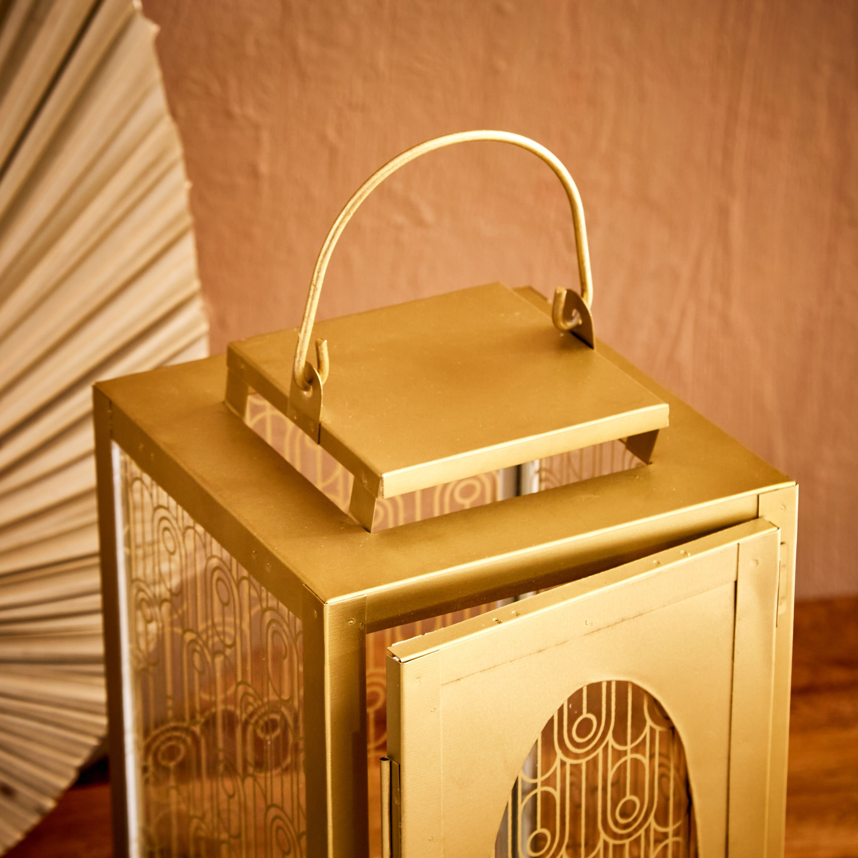 Aykiz Metal Square Tall Lantern - 15x15x33 cm-hbxdecorandfurnishings-homeaccessories-lanterns-image-3