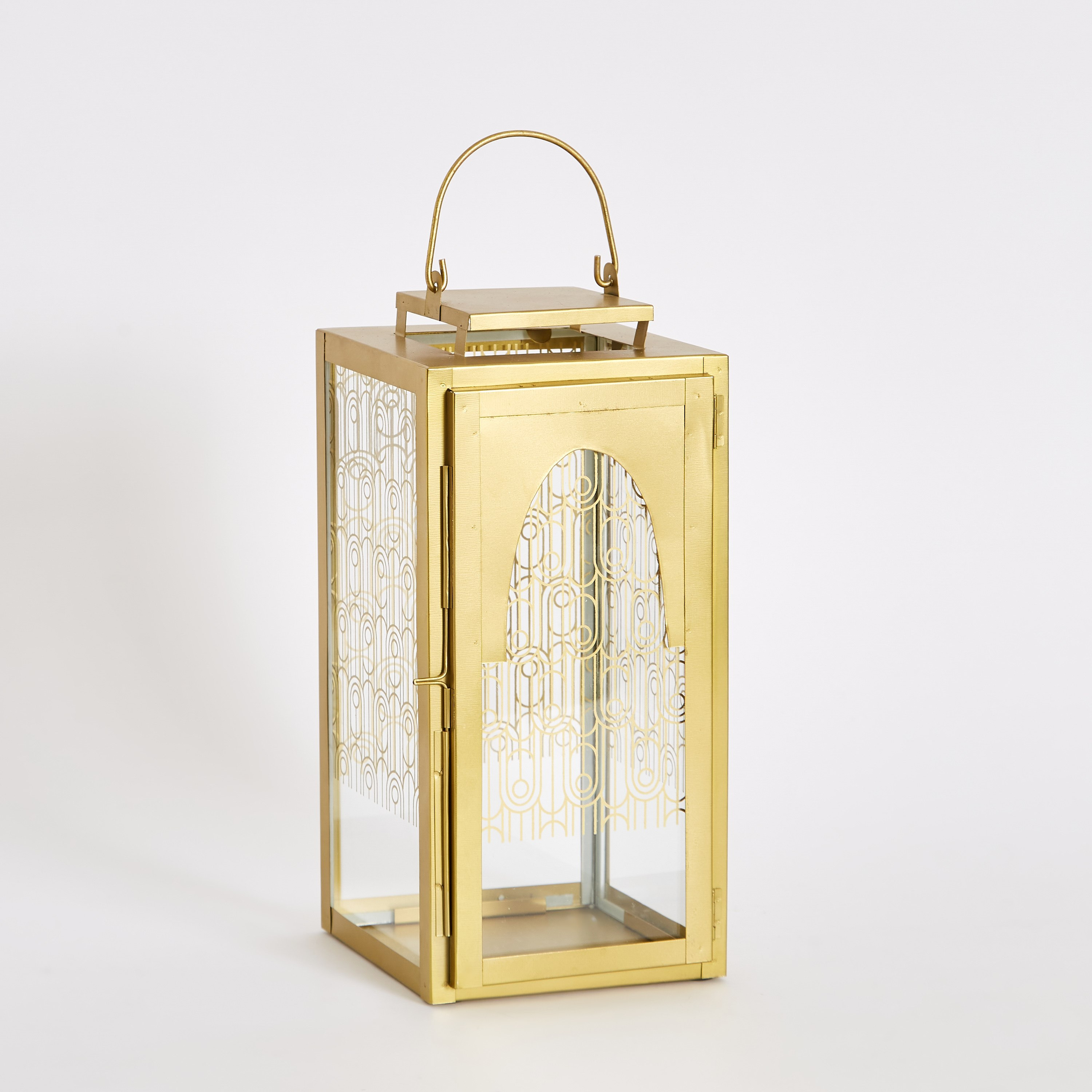 Aykiz Metal Square Tall Lantern - 15x15x33 cm-hbxdecorandfurnishings-homeaccessories-lanterns-image-6
