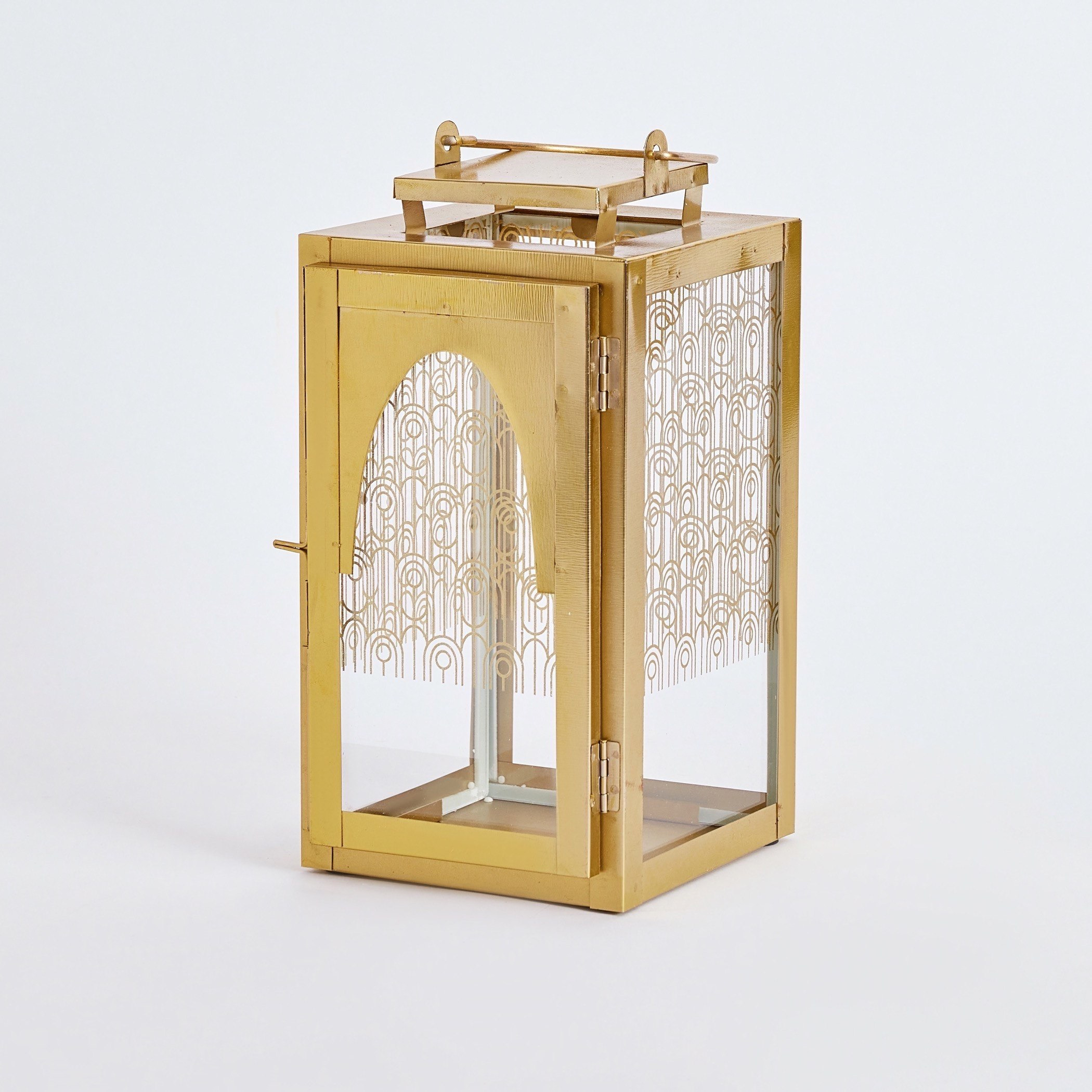 Aykiz Metal Tall Square Lantern - 13x13x25 cm-hbxdecorandfurnishings-homeaccessories-lanterns-image-8