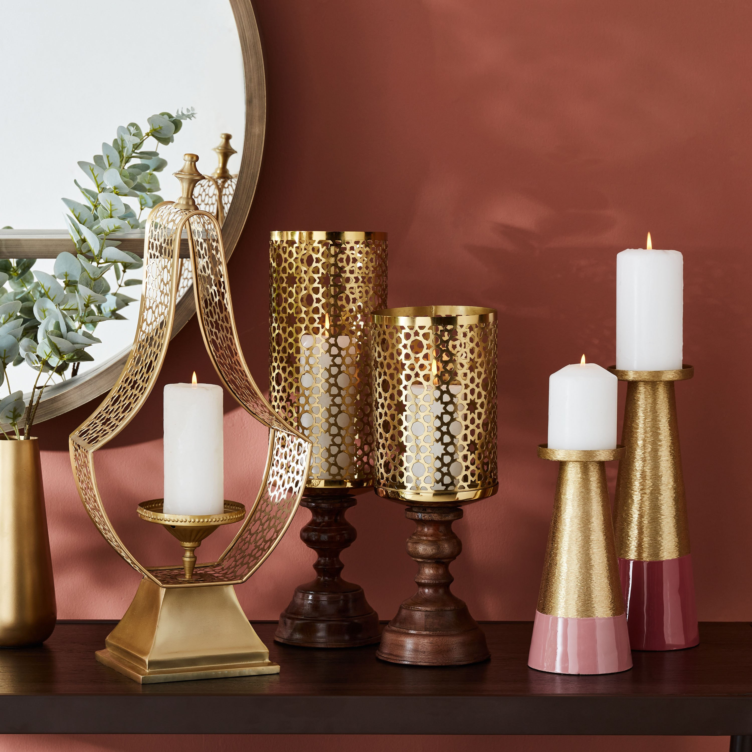 حامل شموع عمودي معدني كبير مطلي من آيكيز - 10x10x30 سم-hbxlivingroom-decorandaccessories-candleholders-image-5