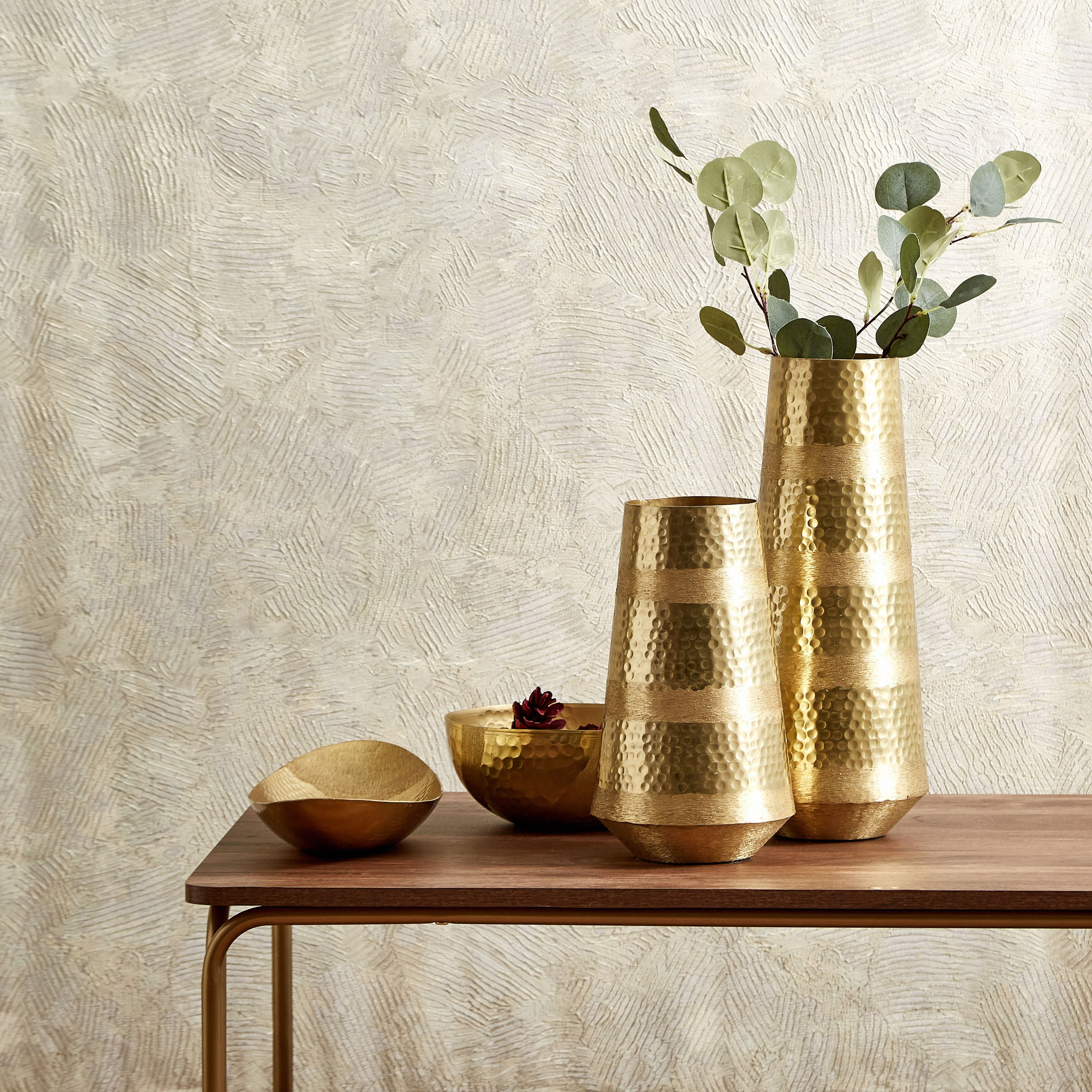 وعاء معدني مقلّم مطلي من آيكيز - 21x21x9 سم-hbxdecorandfurnishings-homeaccessories-bowls-image-5