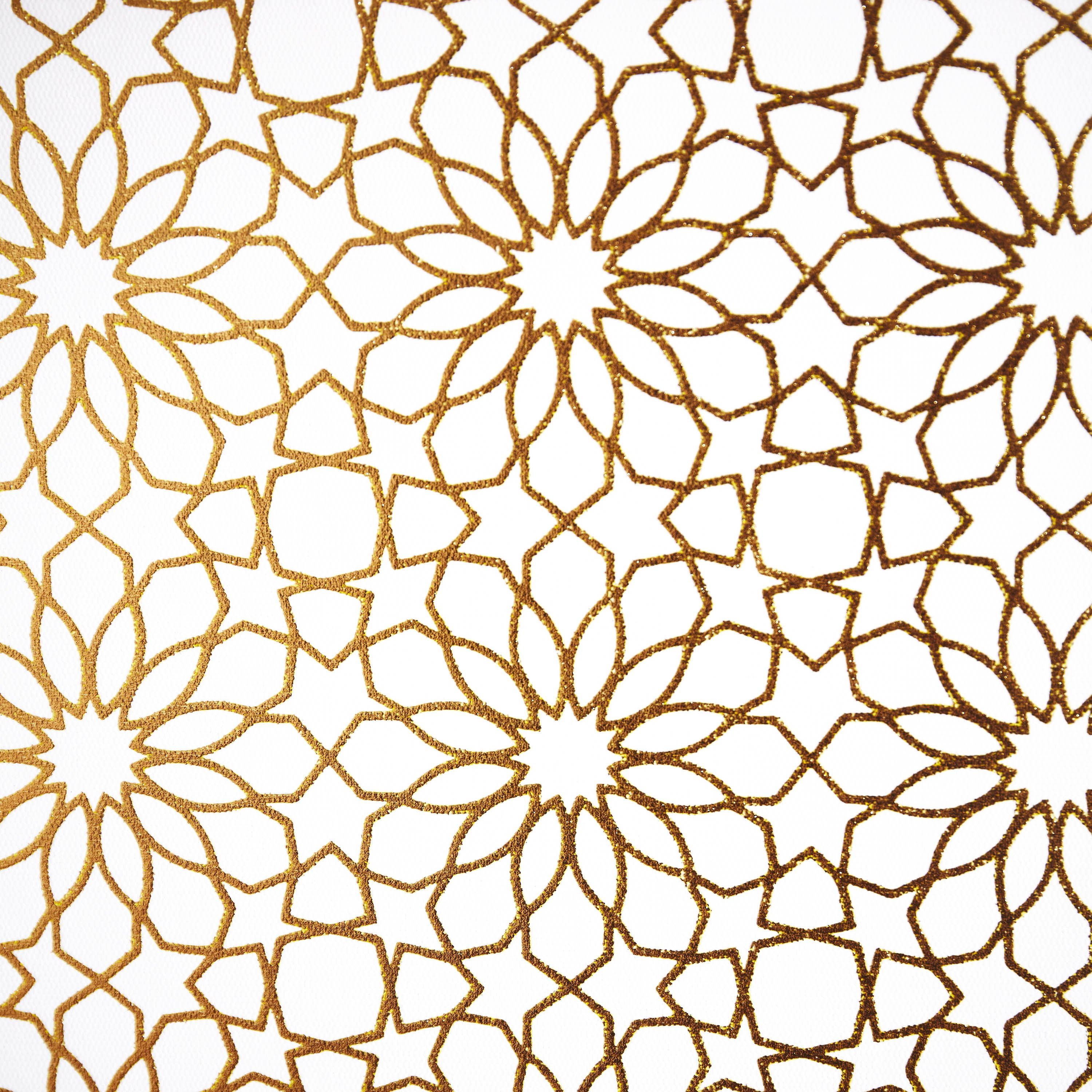 طقم لوحات حائط كانفاس مؤطرة بتصميم رقائق معدنية 4 قطع من دمشق - 30x2x30 سم-hbxhomeware-hbxdecorandfurnishings-image-3