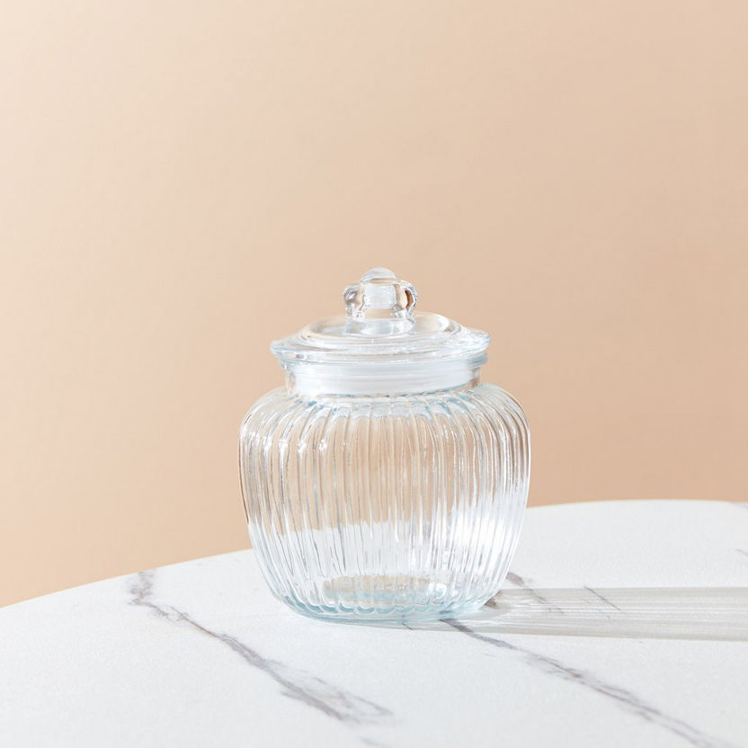 Belli Striped Glass Jar - 1.4 L-Containers and Jars-image-1