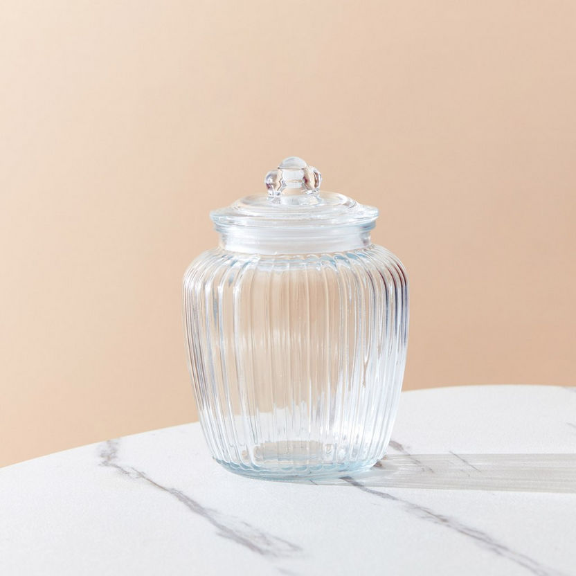 Belli Striped Glass Jar - 1.9 L-Containers and Jars-image-1