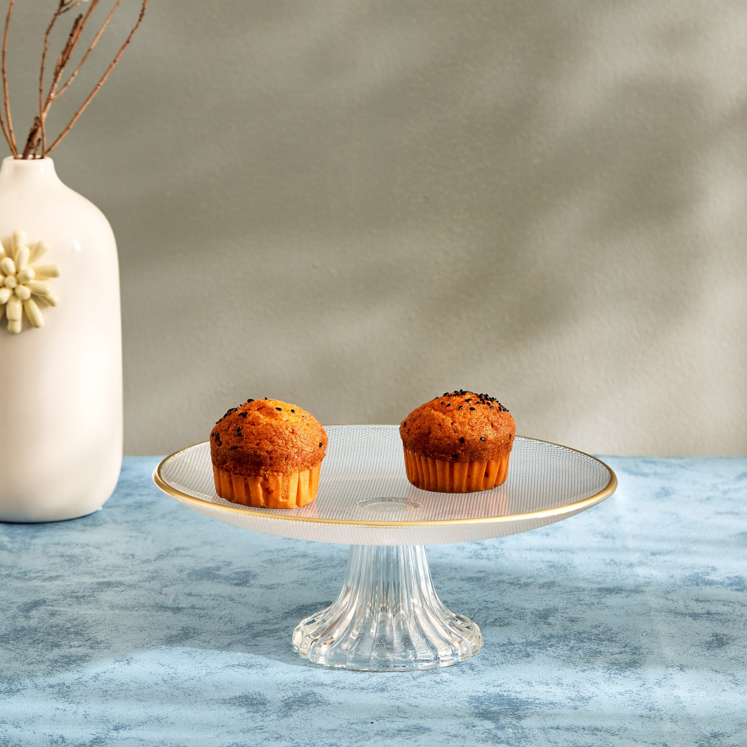 حامل كيك بضلع ذهبي من فيستيف - 25 سم-hbxdecorandfurnishings-tabletop-serveware-image-1