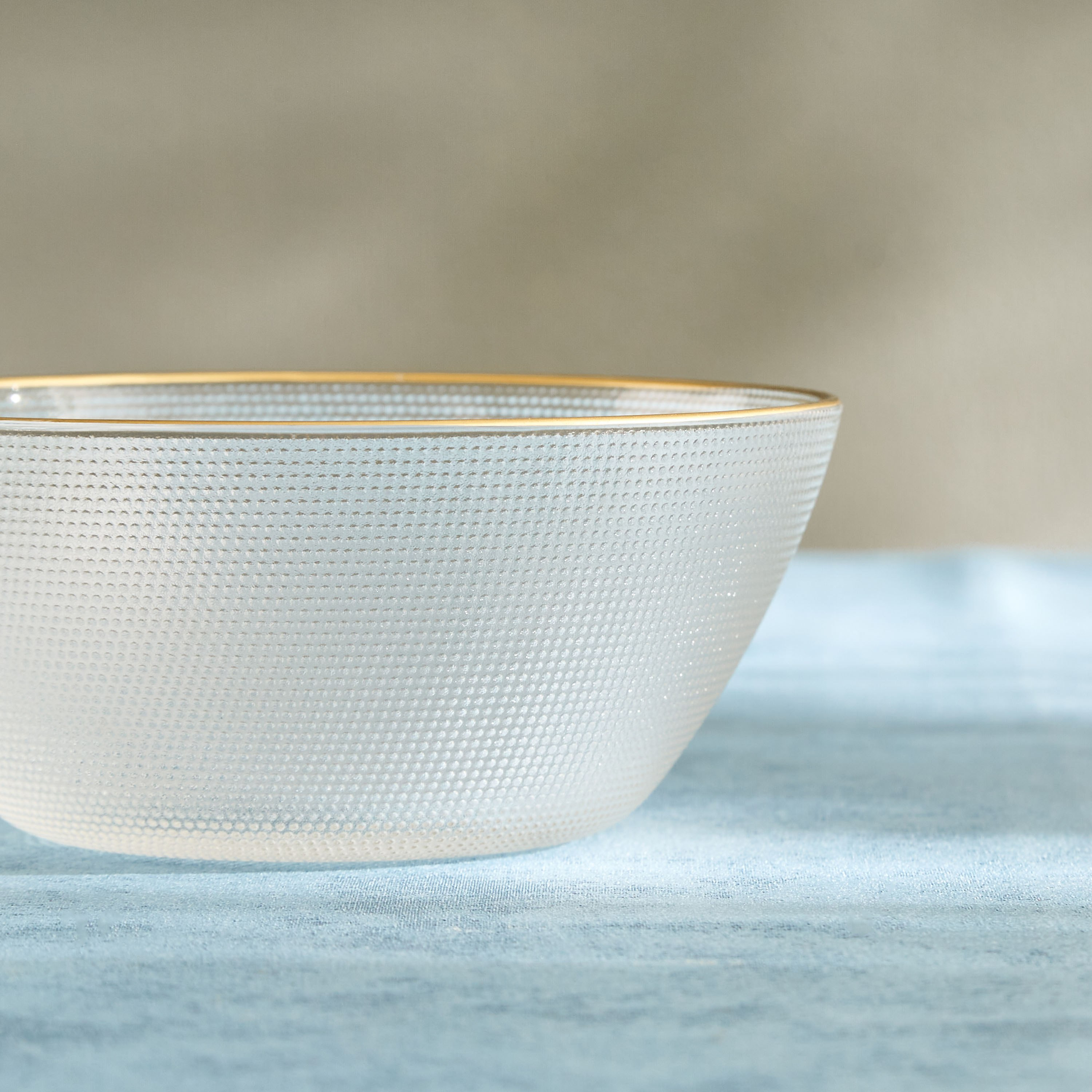 Festive Glass Bowl with Gold Line - 15 cm-hbxdecorandfurnishings-tabletop-serveware-image-4