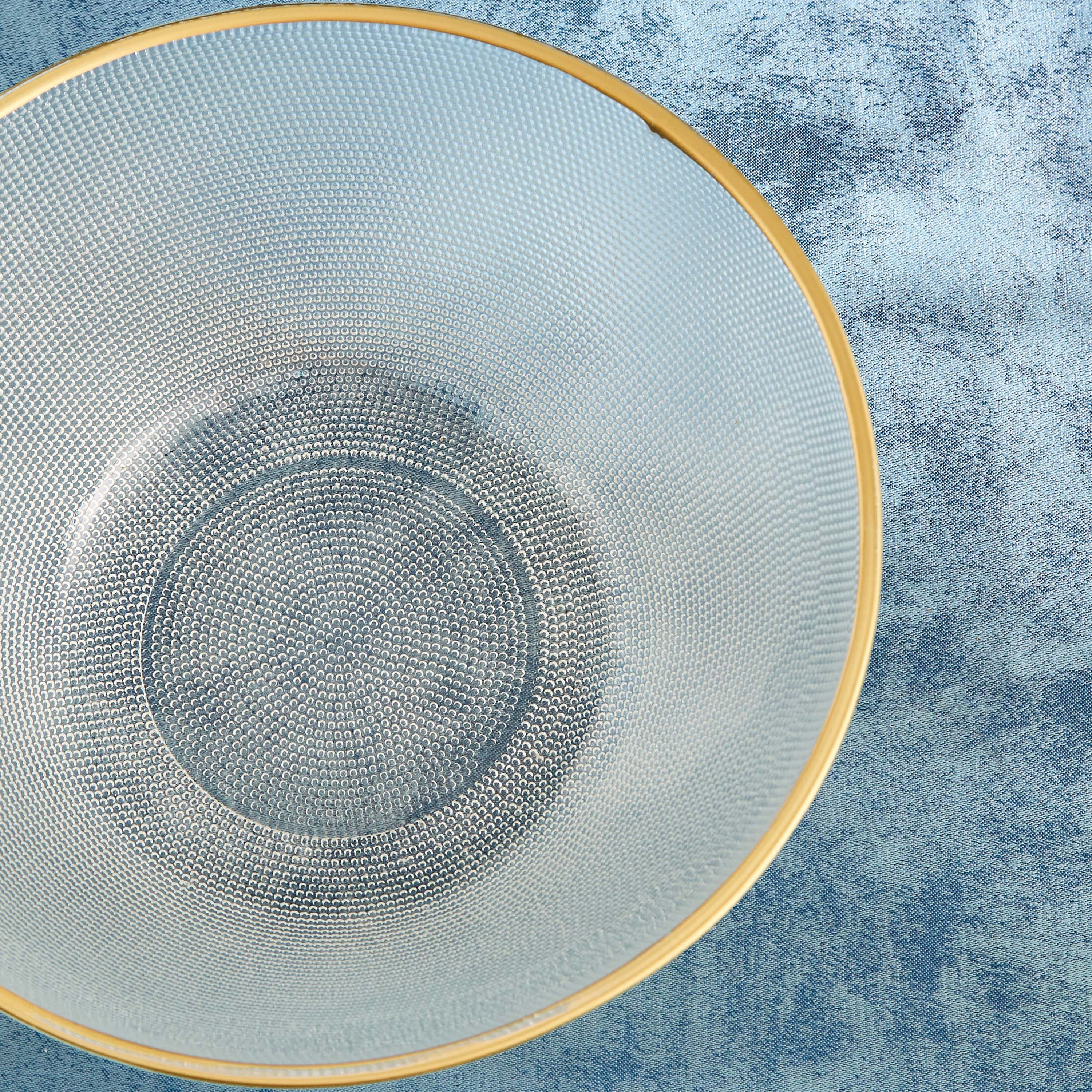 Festive Glass Bowl with Metallic Line - 22.6 cm-hbxdecorandfurnishings-tabletop-serveware-image-5