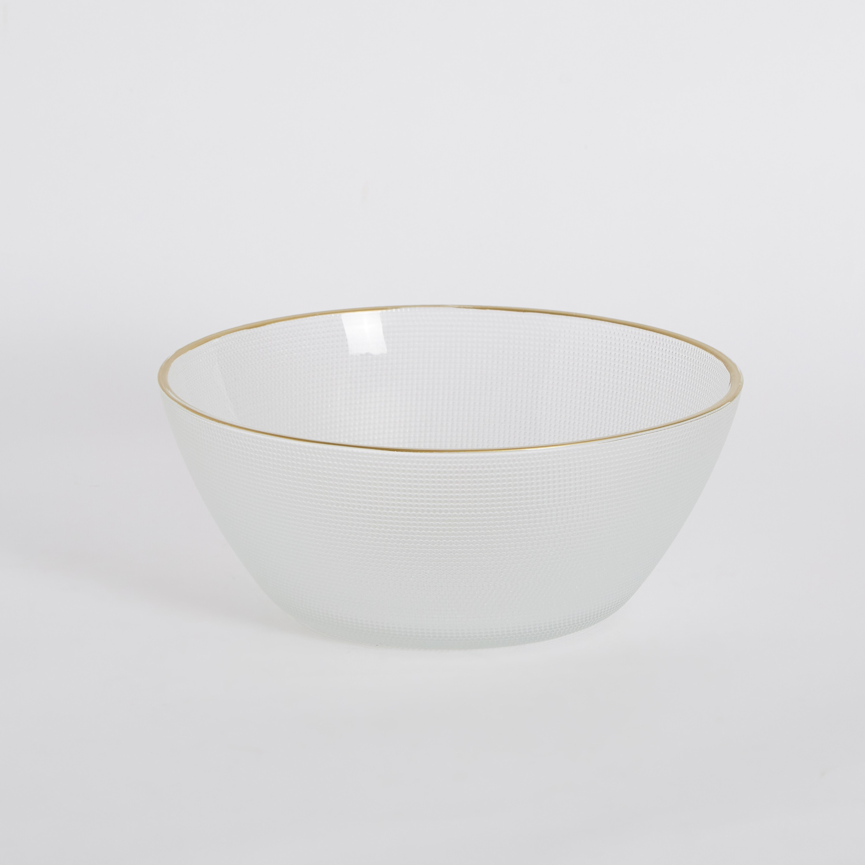Festive Glass Bowl with Metallic Line - 22.6 cm-hbxdecorandfurnishings-tabletop-serveware-image-7