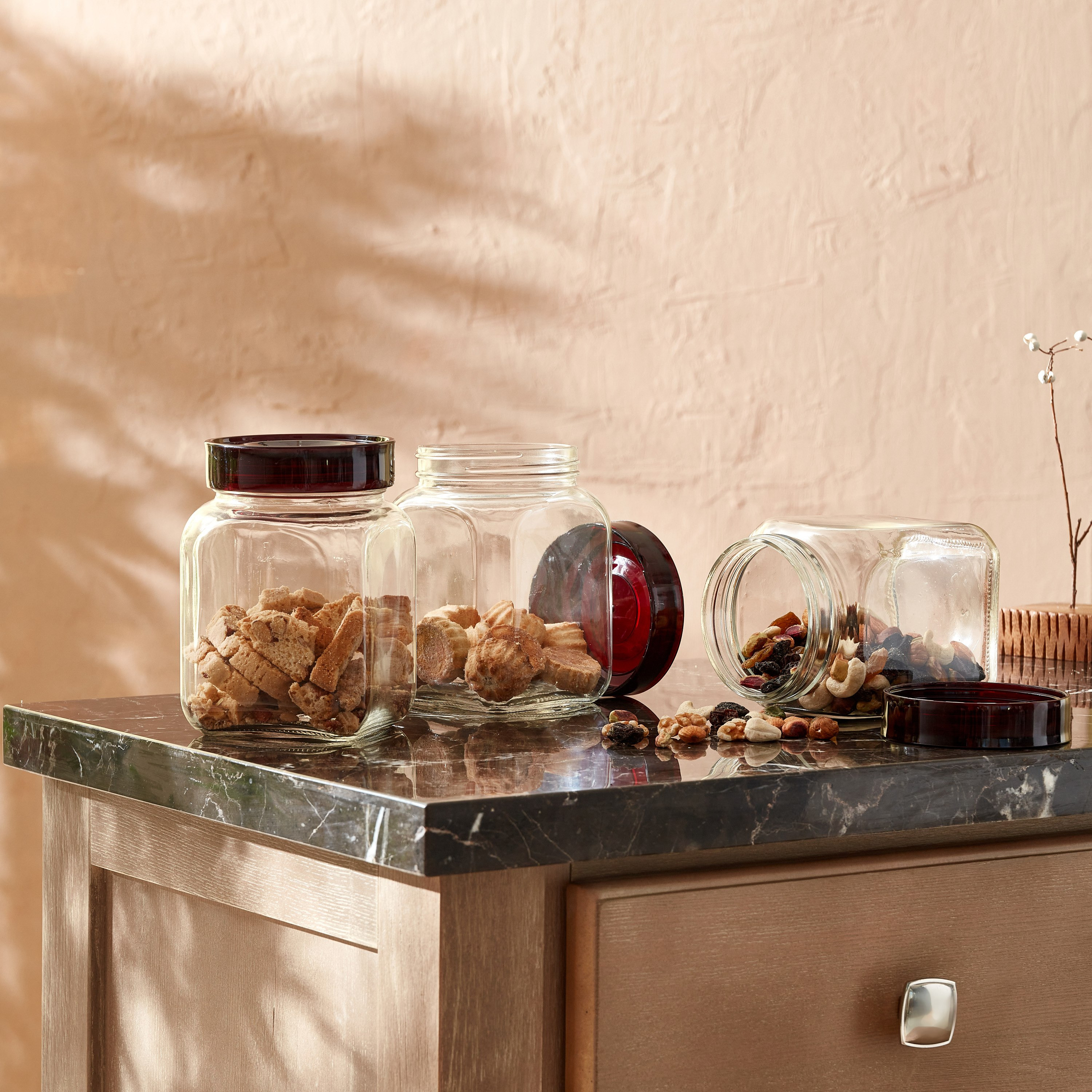 طقم جرات زجاج سيريز 3 قطع من أتلانتا - 1.2 لتر-hbxhomeware-hbxkitchen-image-4
