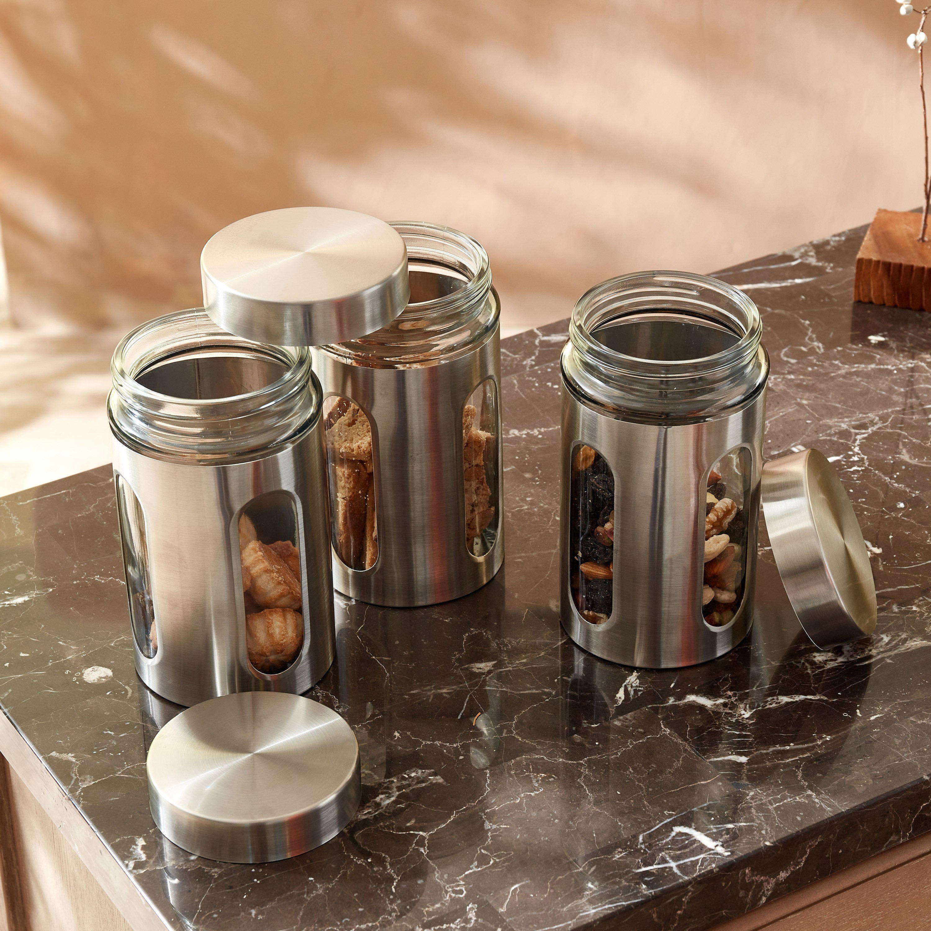 طقم جرة زجاجية 3 قطع من إسينشال - 900 مل-hbxhomeware-hbxkitchen-image-2