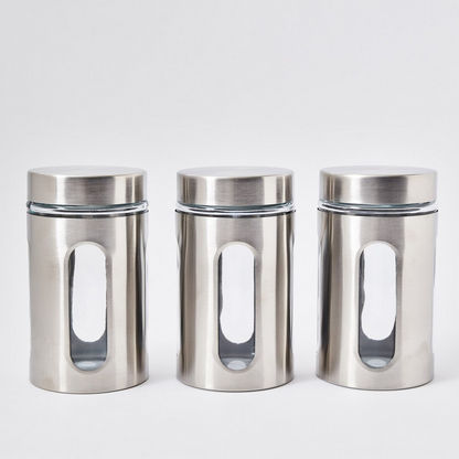 Essential 3-Piece Glass Jar Set - 900 ml