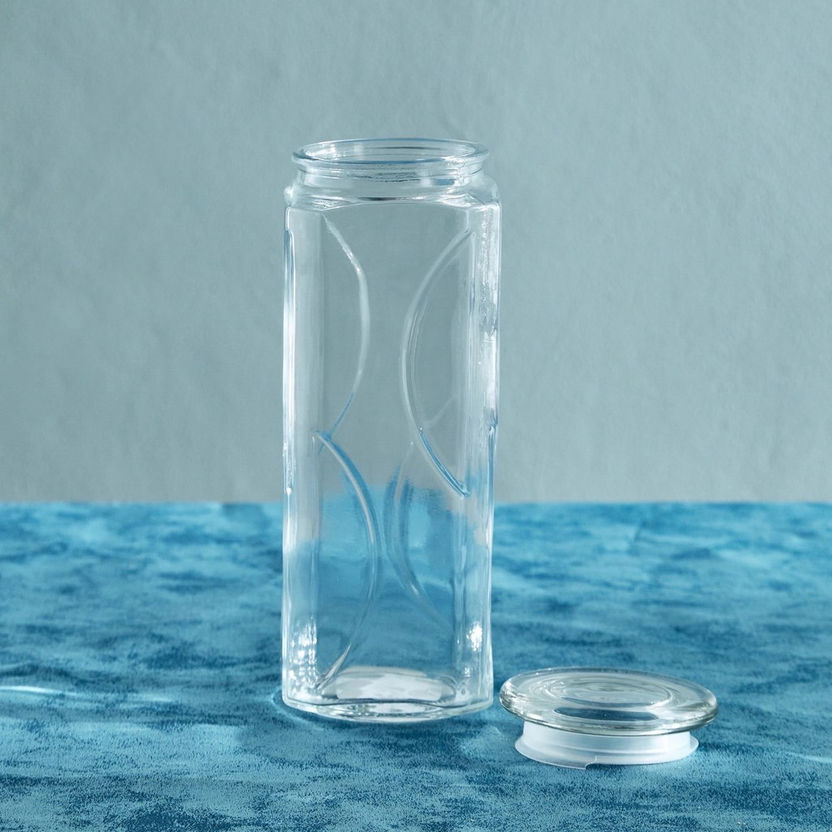 Vega Glass Canister with Lid - 1.5 L-Containers & Jars-image-1