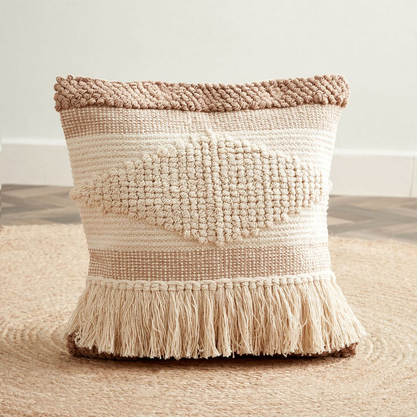 Rhea Cotton Handmade Filled Cushion - 45x45 cm-Filled Cushions-image-0