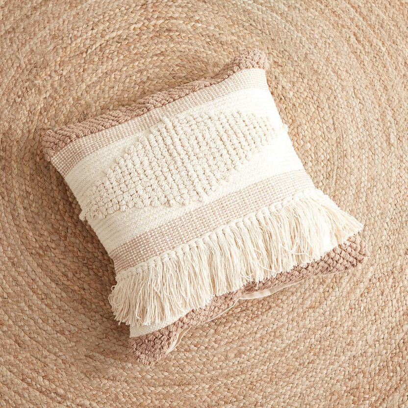 Rhea Cotton Handmade Filled Cushion - 45x45 cm-Filled Cushions-image-1