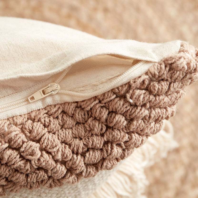 Rhea Cotton Handmade Filled Cushion - 45x45 cm-Filled Cushions-image-3