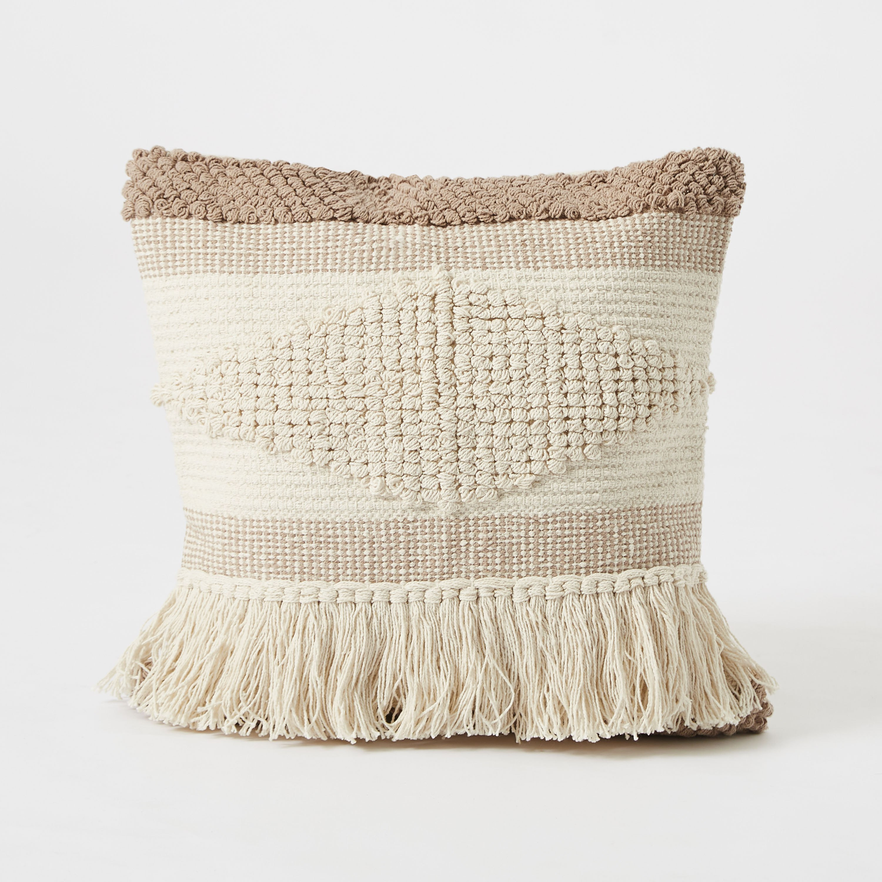 وسادة قطن محشوة مصنوعة يدويًا من ريا - 45x45 سم-hbxlivingroom-furnishings-cushionsandcovers-filledcushions-image-6