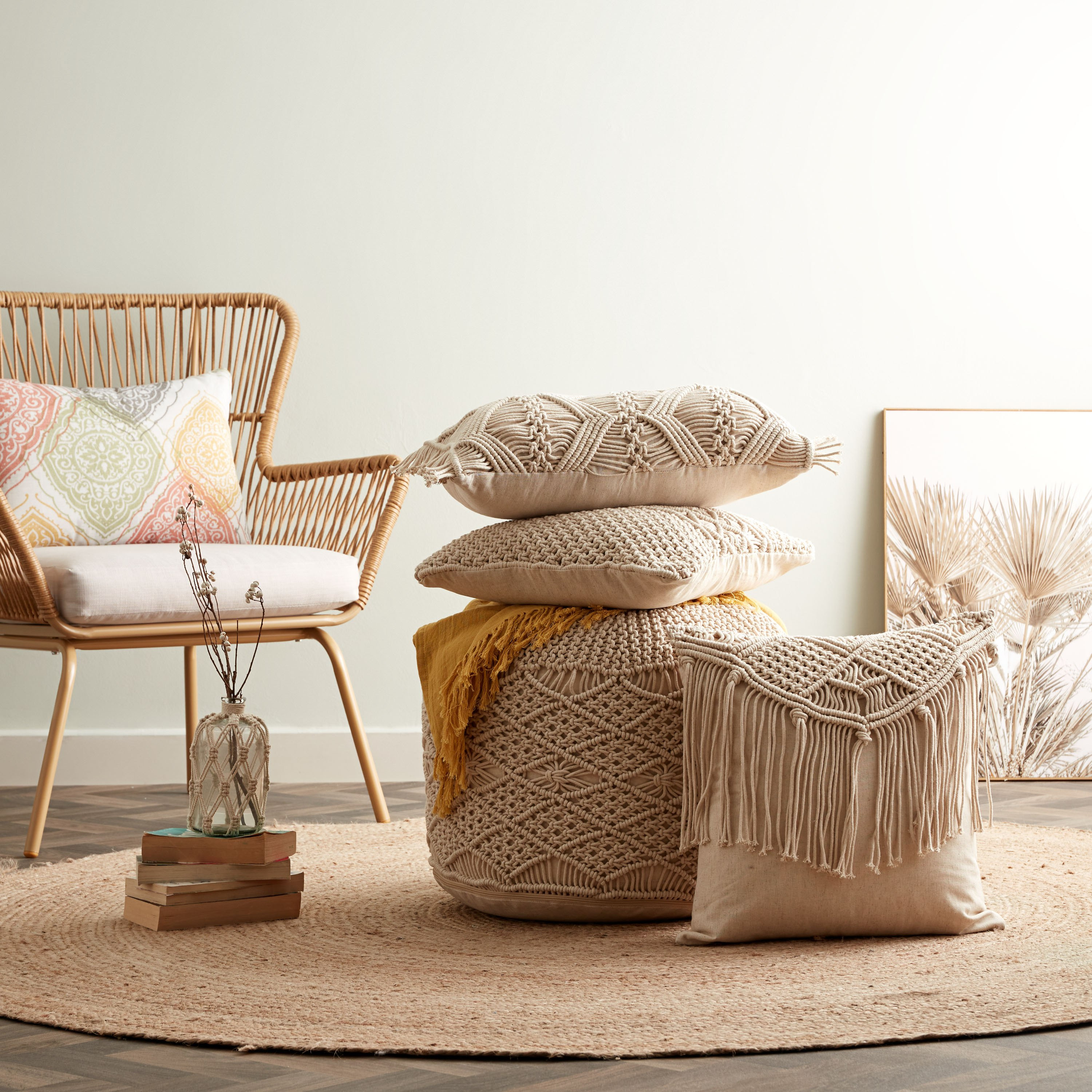 وسادة قطن محشوة مصنوعة يدويًا من أكيرا - 30x50 سم-hbxlivingroom-furnishings-cushionsandcovers-filledcushions-image-5