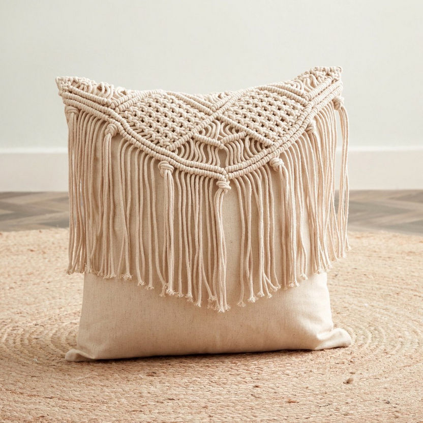 Akira Cotton Handmade Filled Cushion - 45x45 cm-Filled Cushions-image-0