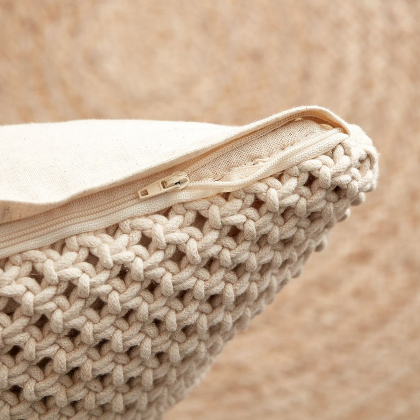 Akira Cotton Handmade Filled Cushion - 45x45 cm-Filled Cushions-image-3