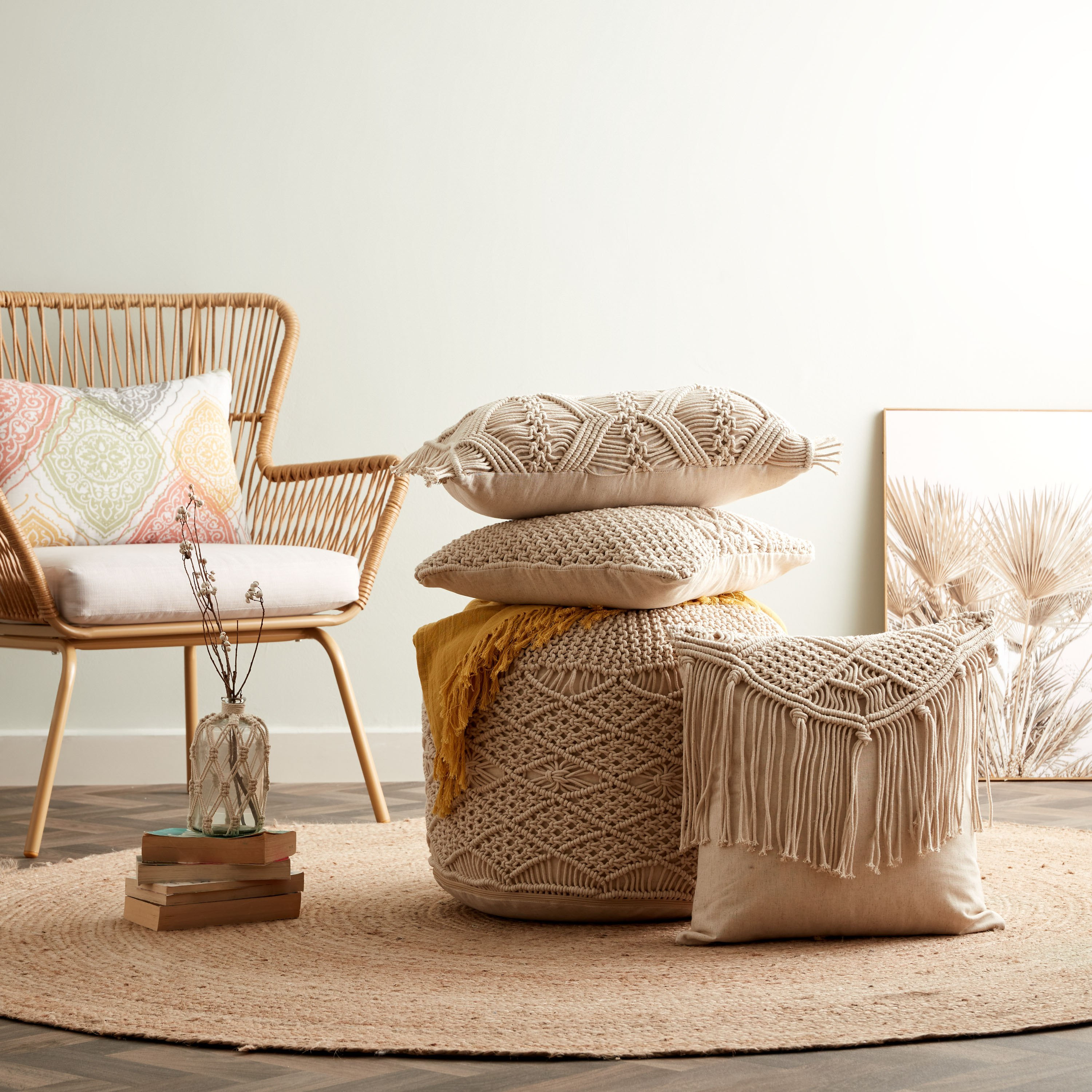بوف قطن مصنوع يدويًا من أكيرا - 50×35 سم-hbxlivingroom-sofasandarmchairs-ottomansandfootstools-image-5