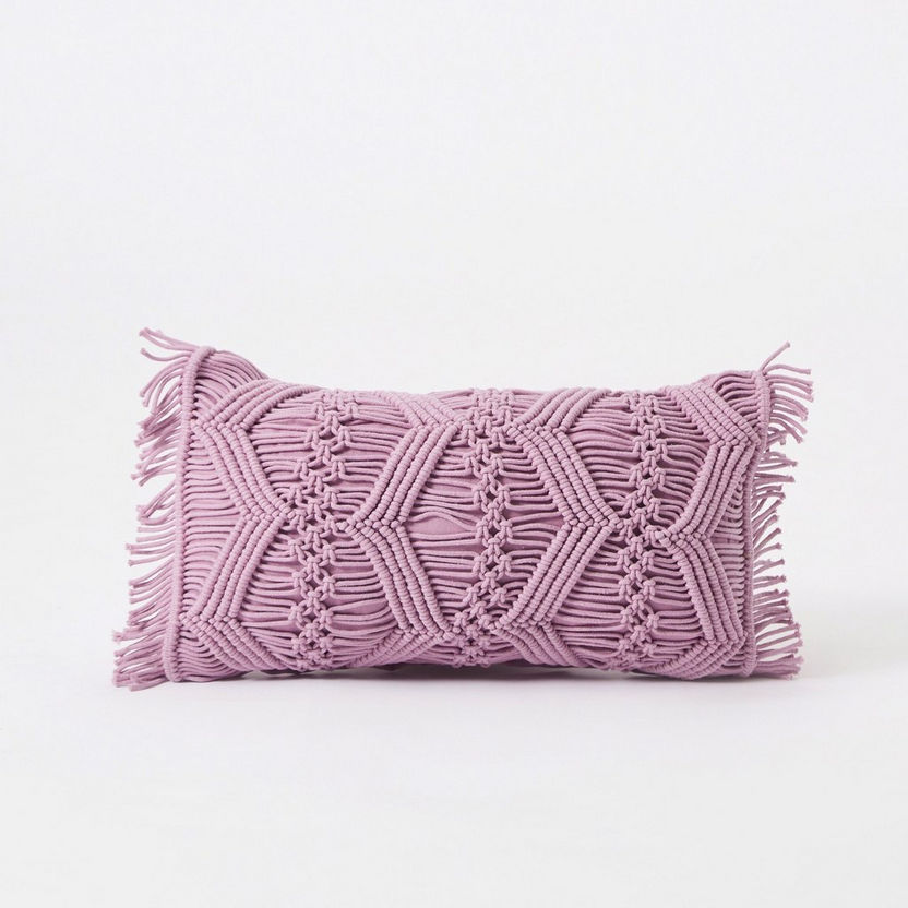 Akira Cotton Handmade Filled Cushion - 30x50 cm-Filled Cushions-image-5