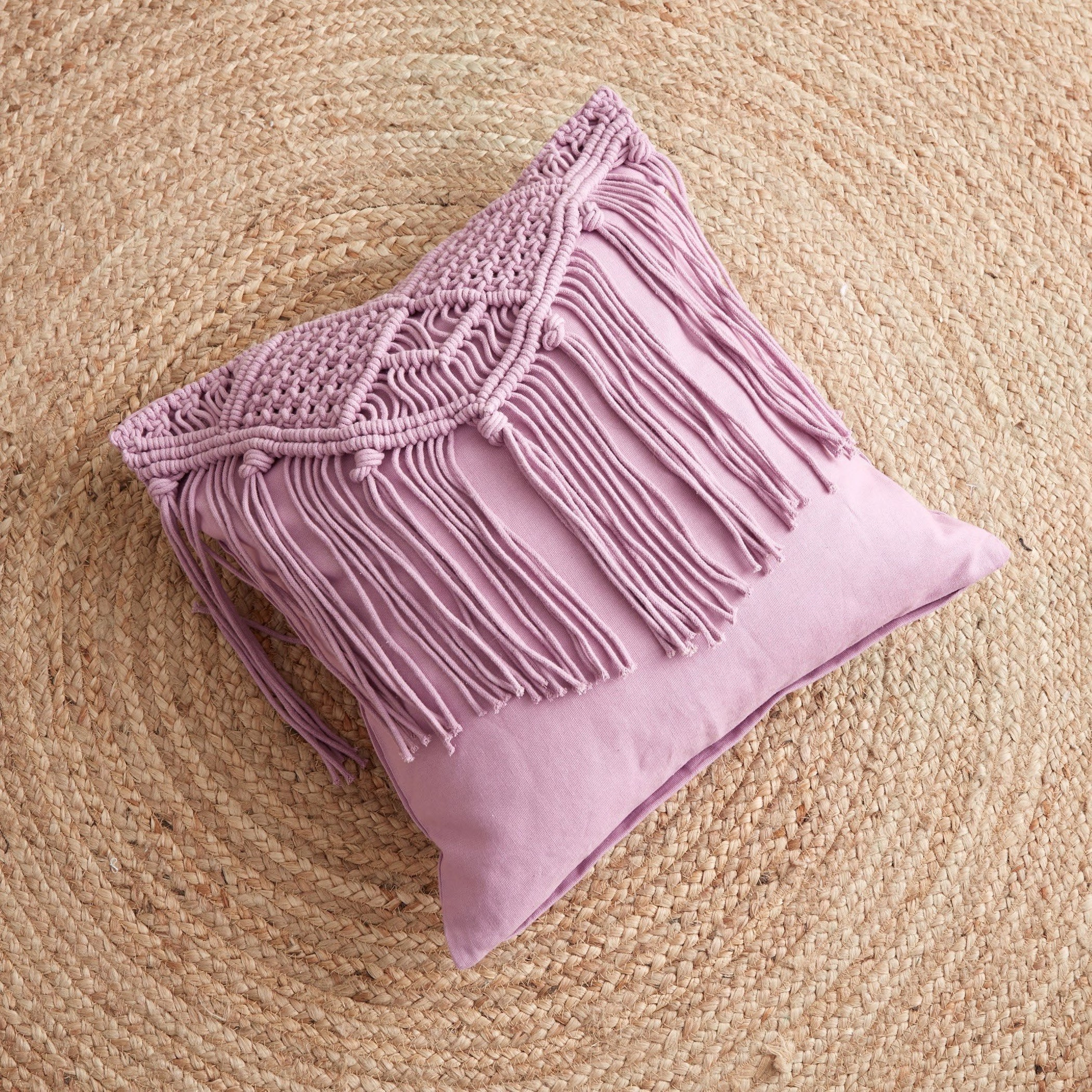 وسادة قطن محشوة مصنوعة يدويًا من أكيرا - 45x45 سم-hbxlivingroom-furnishings-cushionsandcovers-filledcushions-image-2