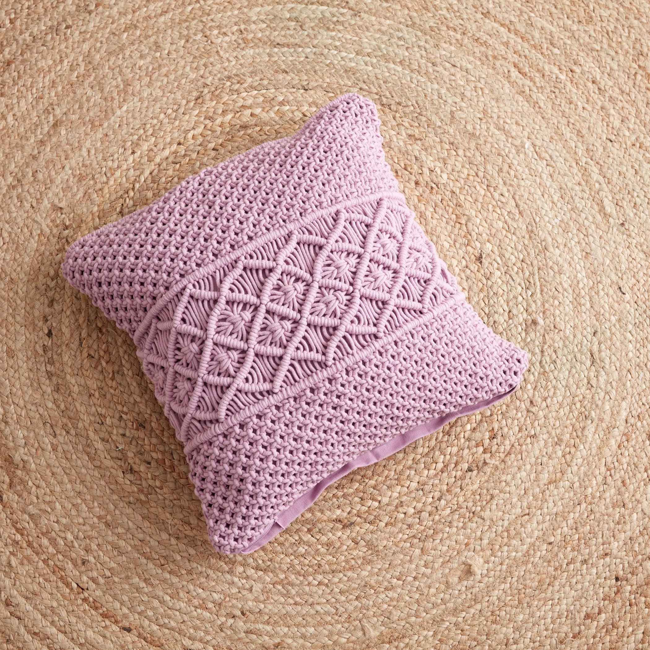 Akira Cotton Handmade Filled Cushion - 45x45 cm-hbxlivingroom-furnishings-cushionsandcovers-filledcushions-image-2