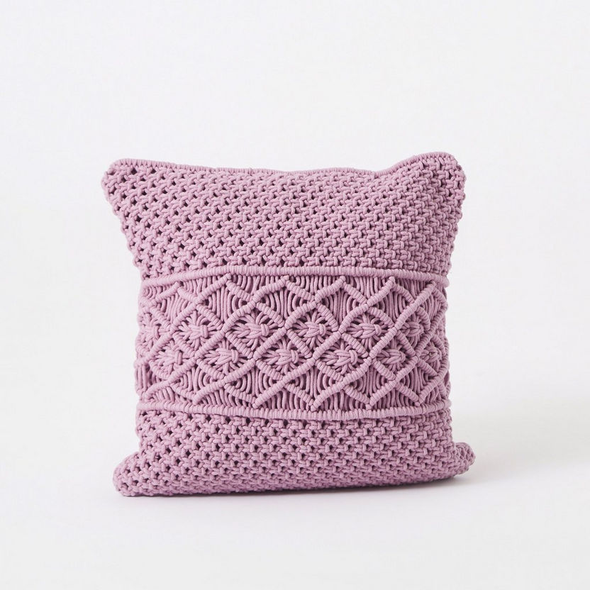 Akira Cotton Handmade Filled Cushion - 45x45 cm-Filled Cushions-image-5