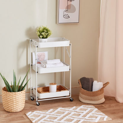 Rio Foldable Metal Storage Cart without Handle - 45x29.5x78.5 cms