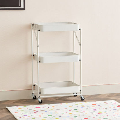 Rio Foldable Metal Storage Cart without Handle - 45x29.5x78.5 cm