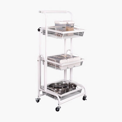 Rio Foldable Metal Storage Cart - 44x30x94.5 cms