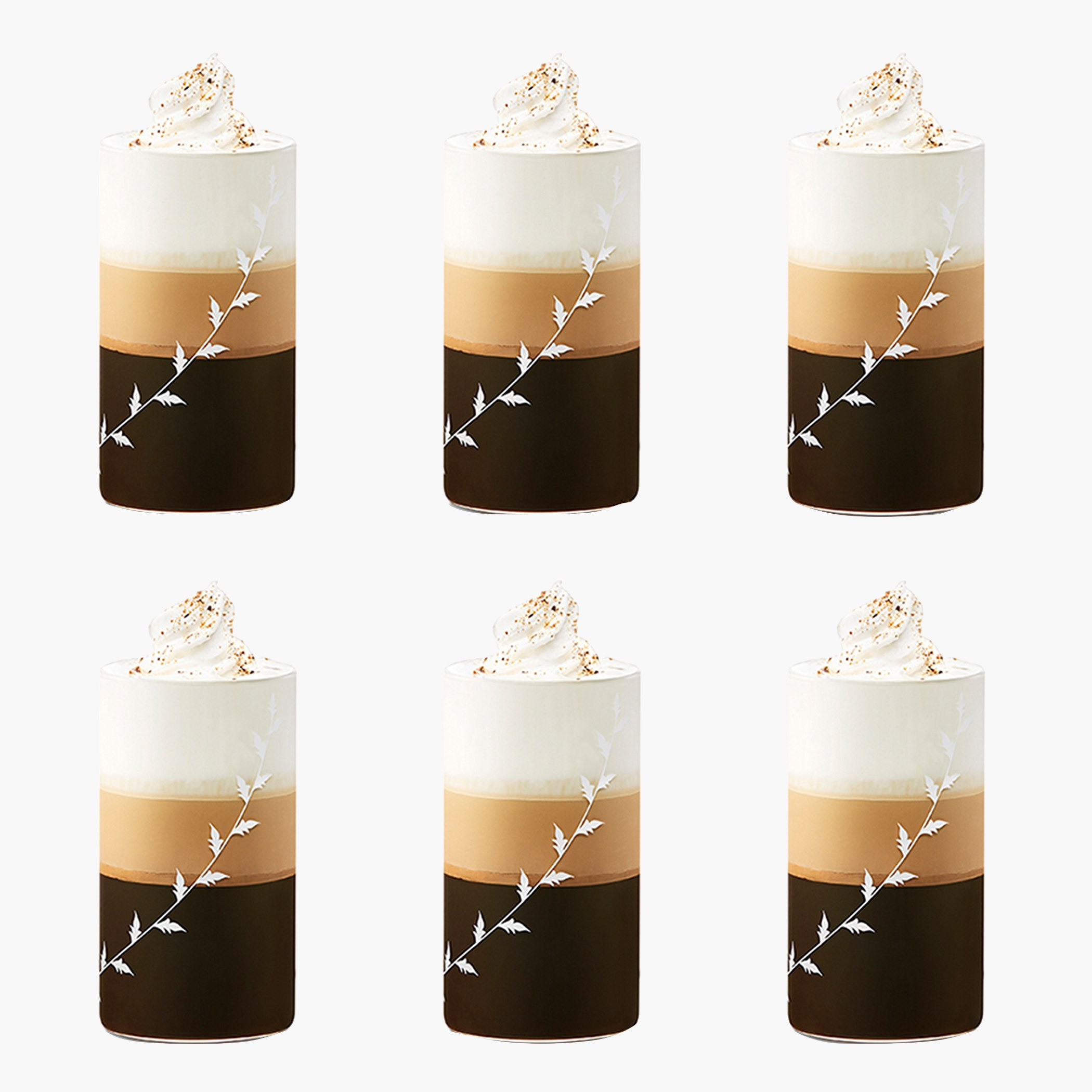 طقم أكواب زجاجية 6 قطع  مع كريب أبيض من بوروسيل - 350 مل-hbxhomeware-hbxkitchen-image-2
