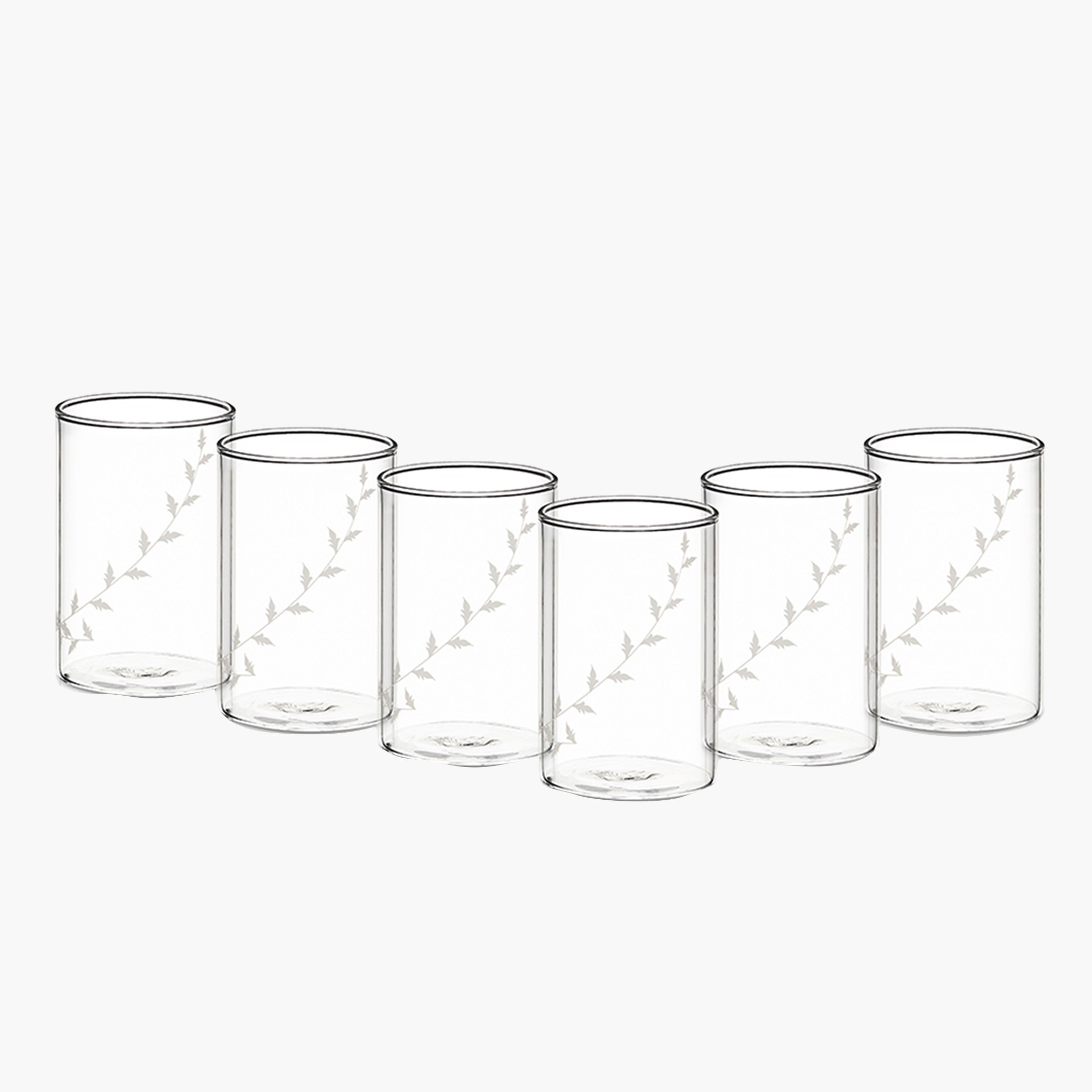 طقم أكواب زجاجية 6 قطع  مع كريب أبيض من بوروسيل - 350 مل-hbxhomeware-hbxkitchen-image-3