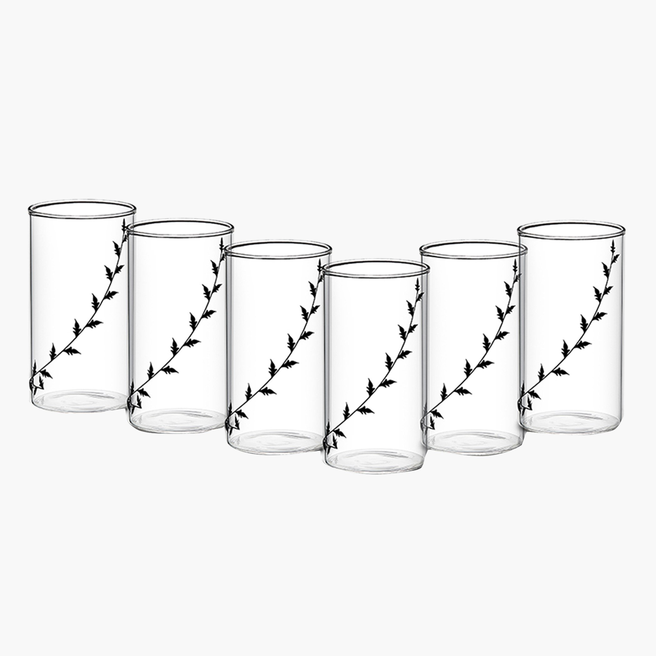 Borosil 6-Piece Vision Glass Set with Black Krip - 350 ml-hbxhomeware-hbxkitchen-image-3