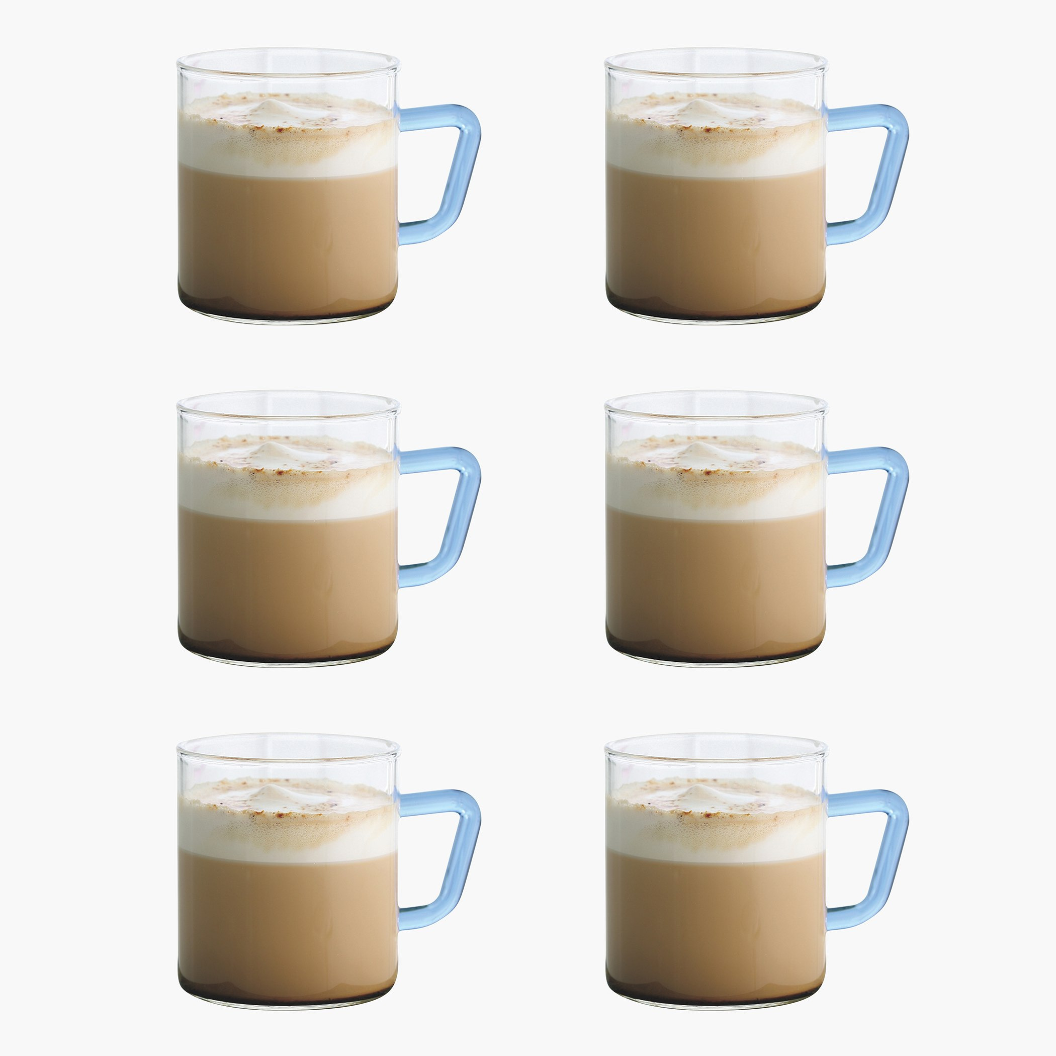 طقم أكواب مج بمقابض 6 قطع من بوروسيل - 190 مل-hbxhomeware-hbxkitchen-image-1