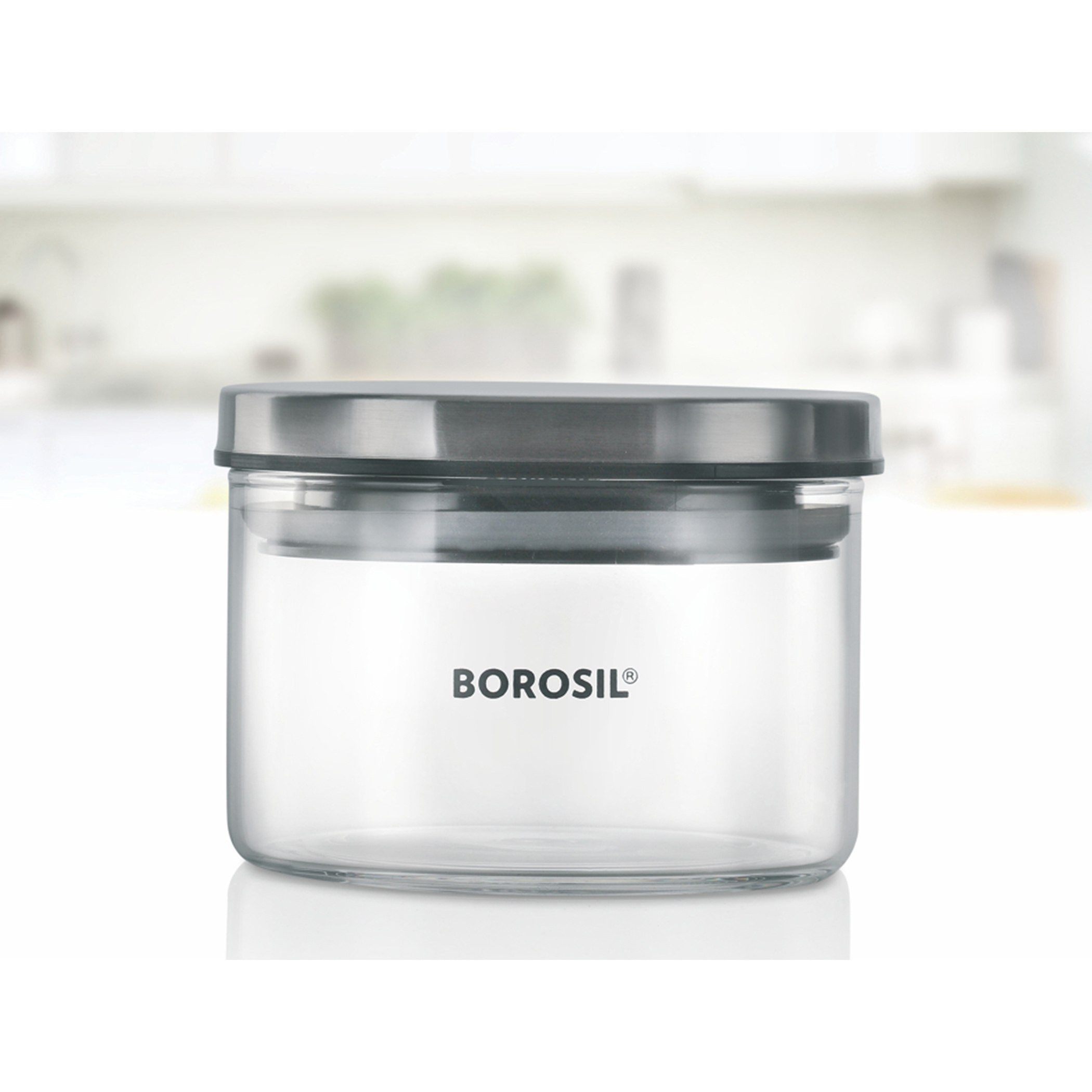 Borosil Classic Jar with Steel Lid - 300 ml-hbxhomeware-hbxkitchen-image-2