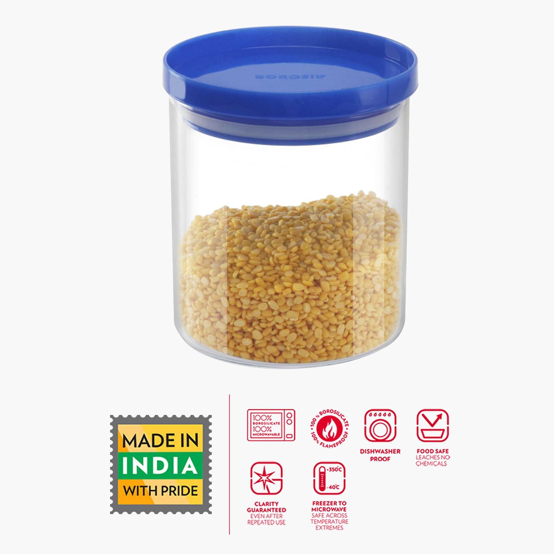 جرة ستاك آند ستور بغطاء بلاستيكي من بوروسيل - 600 مل-hbxhomeware-hbxkitchen-image-4
