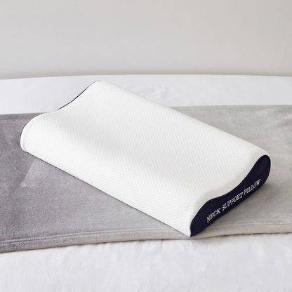 Cervical Support Memory Foam Pillow - 55x35x11/9 cms