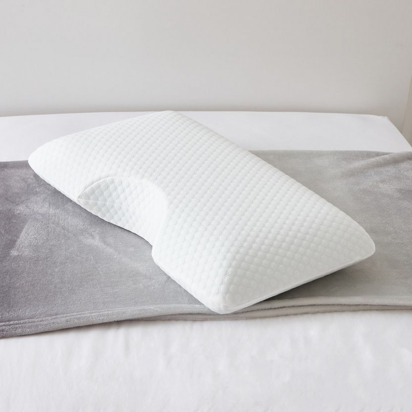 Cooling Memory Foam Pillow for Relaxed Shoulders - 64x41x13.5 cm-Duvets and Pillows-image-0