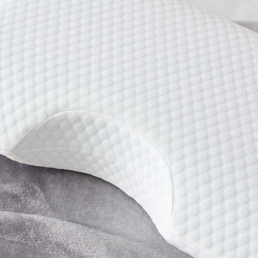 Cooling Memory Foam Pillow for Relaxed Shoulders - 64x41x13.5 cm-Duvets and Pillows-image-2