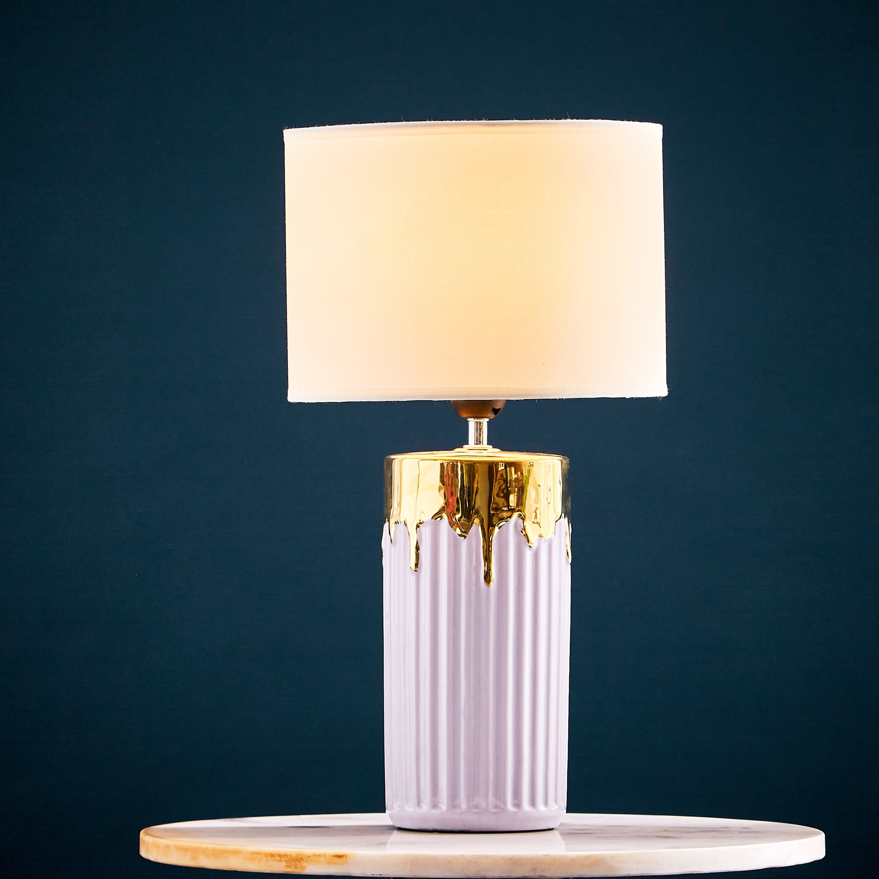 مصباح طاولة سيراميك من ألور - 25x25x49 سم-hbxlivingroom-lighting-tablelamps-image-2