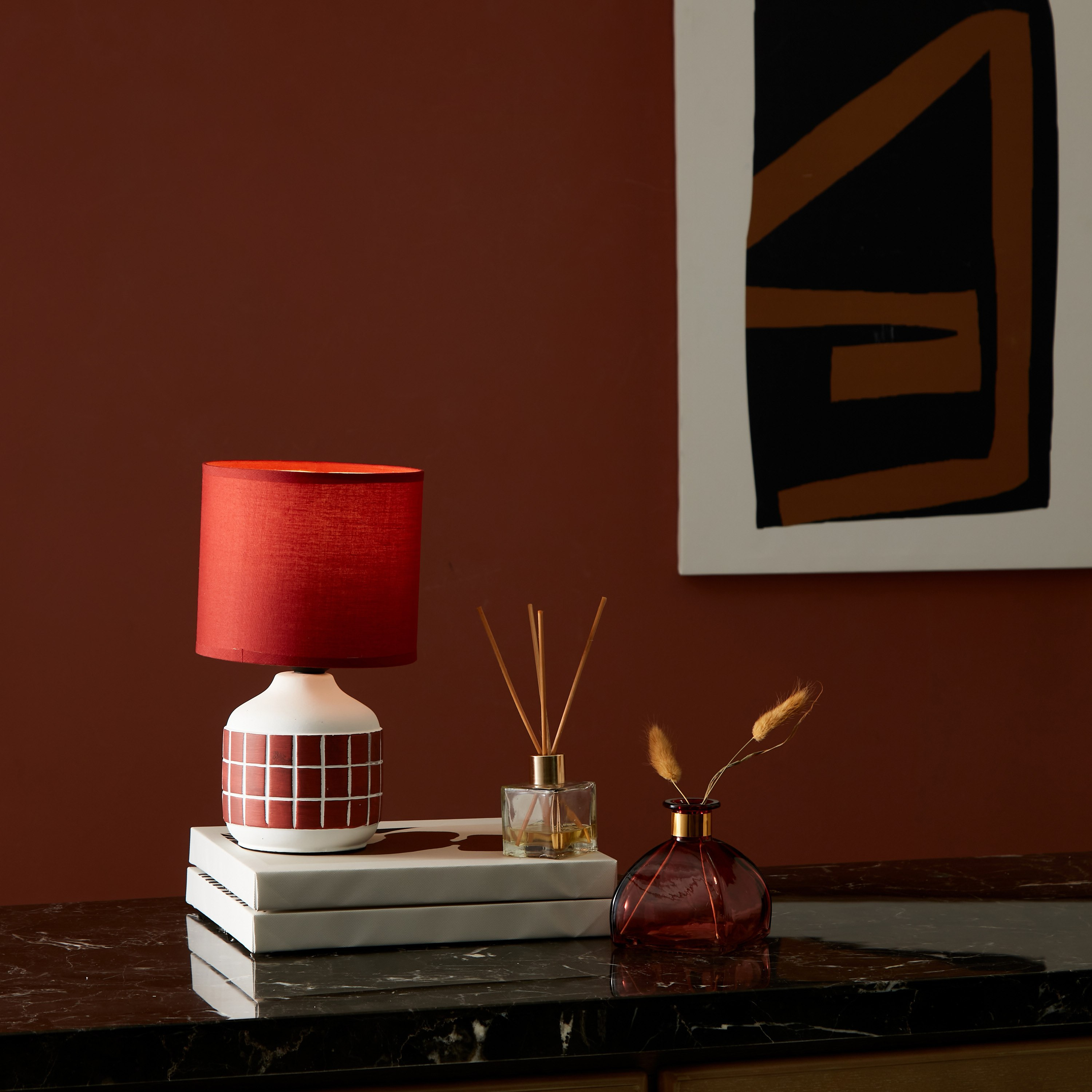 مصباح طاولة سيراميك من جليتان - 15x15x30 سم-hbxlivingroom-lighting-tablelamps-image-5