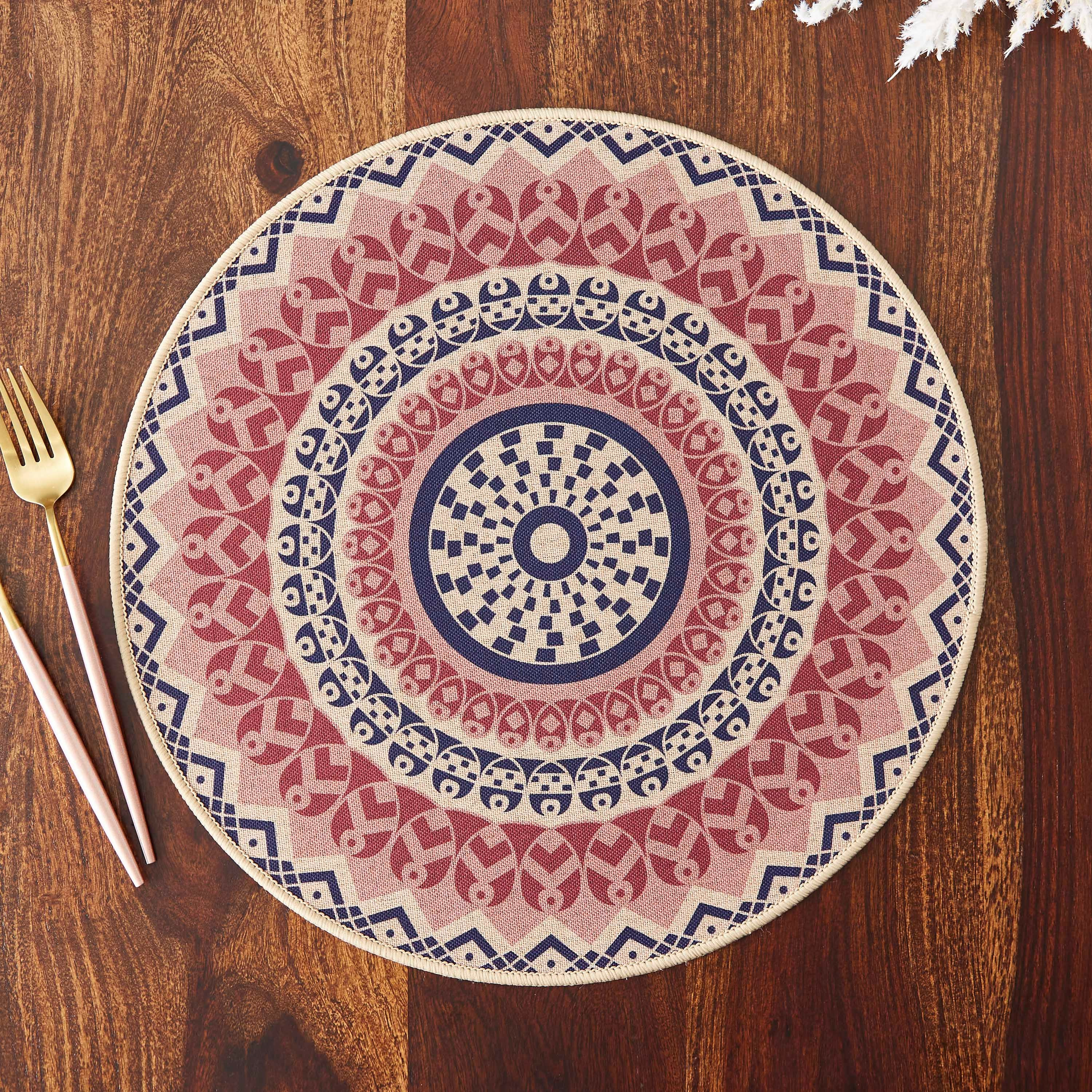 لبادة صحون من المطاط من إندو تمارا - 38 سم-hbxdecorandfurnishings-homefurnishings-tablelinens-image-1