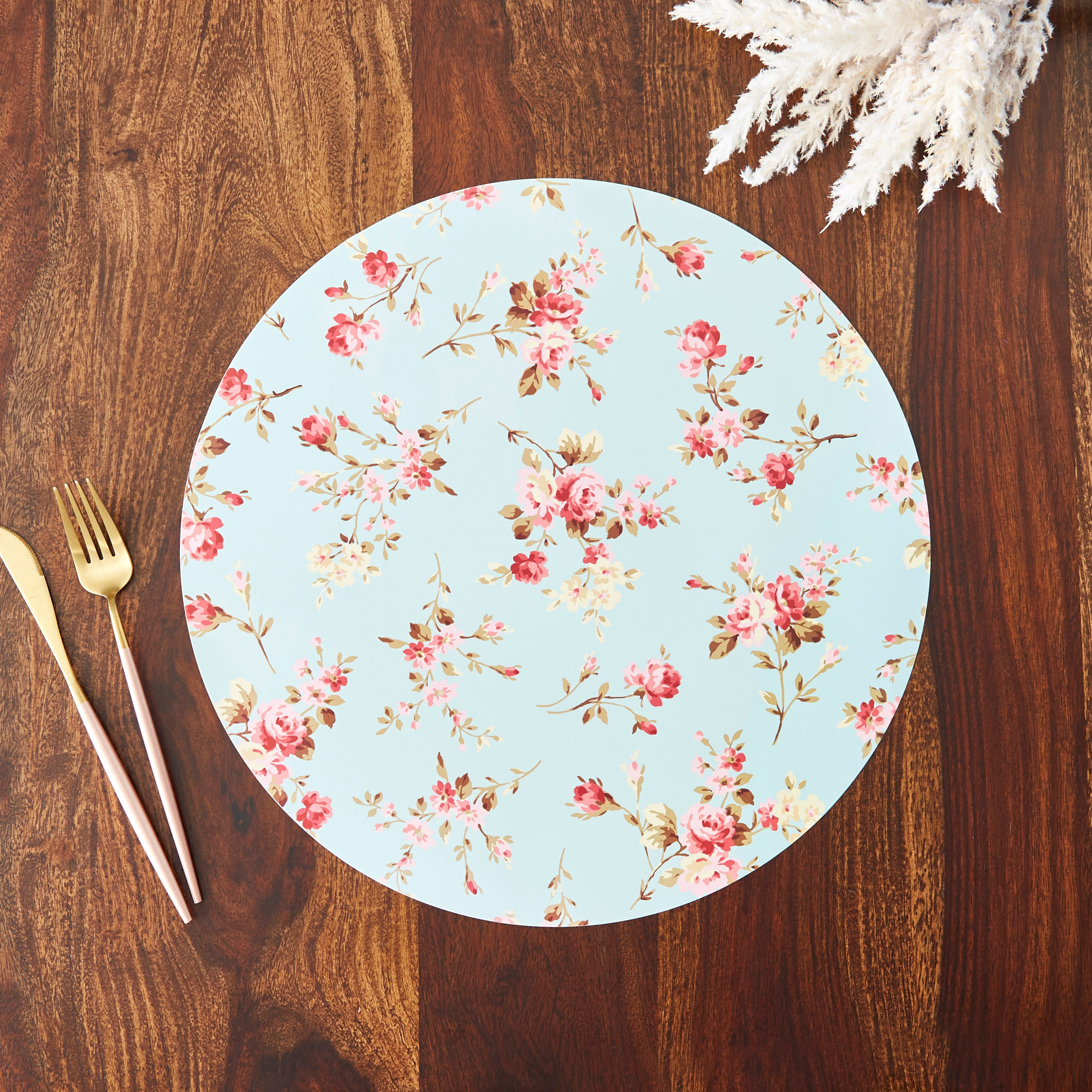 لبادة صحون إيفا بتصميم زهري - 38 سم-hbxdecorandfurnishings-homefurnishings-tablelinens-image-1
